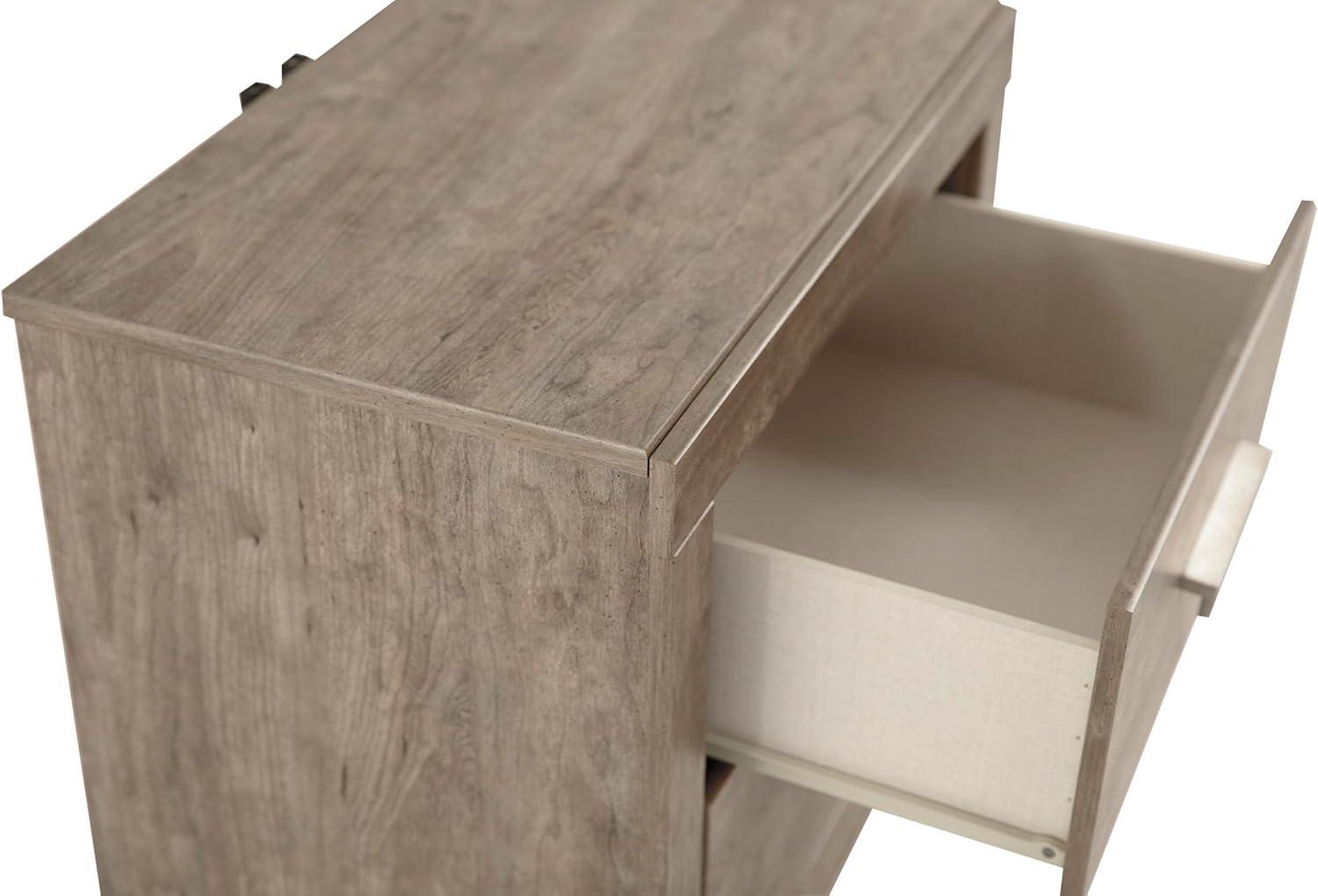 imageSignature Design by Ashley Culverbach Coastal 6Drawer Dresser and Mirror with AntiTipping Restraint GrayNight Stand