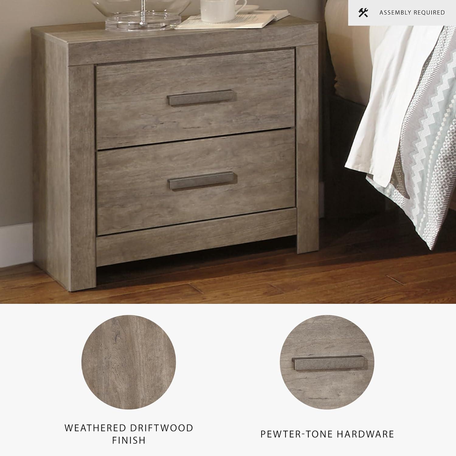imageSignature Design by Ashley Culverbach Coastal 6Drawer Dresser and Mirror with AntiTipping Restraint GrayNight Stand