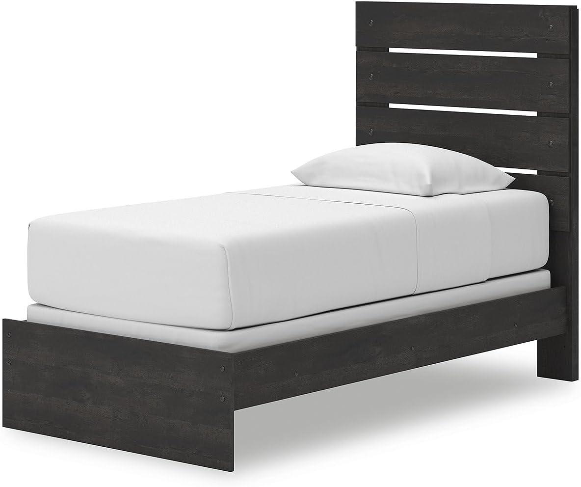 imageSignature Design by Ashley Delmorta Rustic Panel Bed Foundation or Box Spring Needed Full GrayPanel Bed