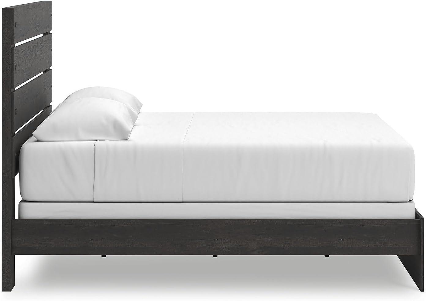 imageSignature Design by Ashley Delmorta Rustic Panel Bed Foundation or Box Spring Needed Full GrayPanel Bed