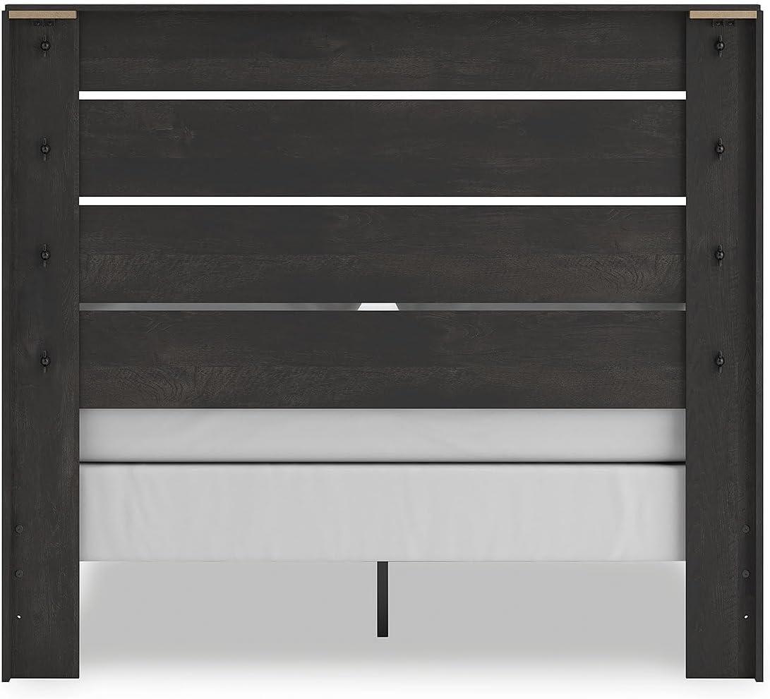 imageSignature Design by Ashley Delmorta Rustic Panel Bed Foundation or Box Spring Needed Full GrayPanel Bed