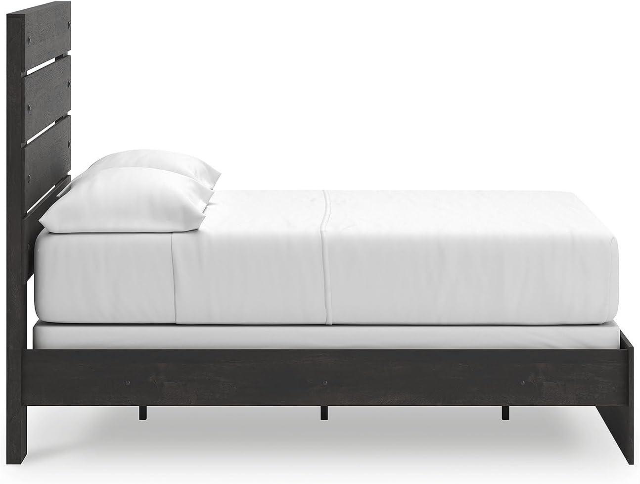 imageSignature Design by Ashley Delmorta Rustic Panel Bed Foundation or Box Spring Needed Full GrayPanel Bed