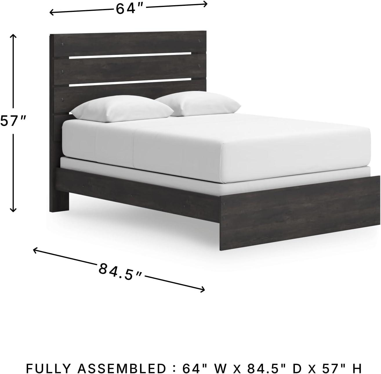 imageSignature Design by Ashley Delmorta Rustic Panel Bed Foundation or Box Spring Needed Full GrayPanel Bed