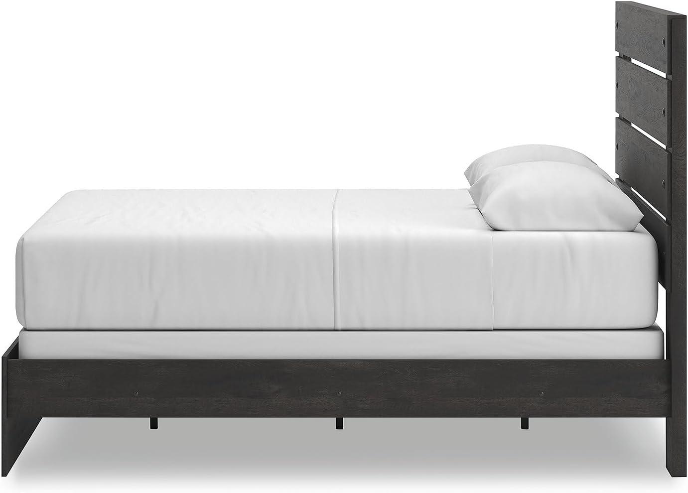 imageSignature Design by Ashley Delmorta Rustic Panel Bed Foundation or Box Spring Needed Full GrayPanel Bed