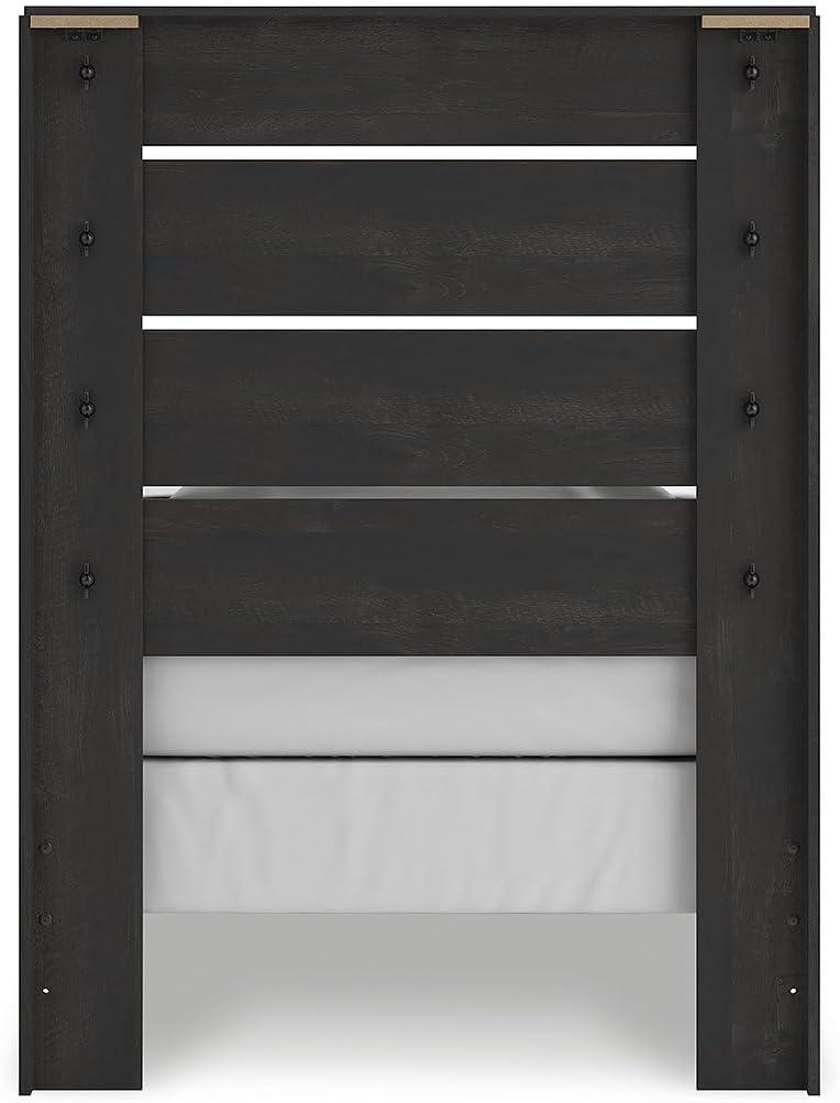 imageSignature Design by Ashley Delmorta Rustic Panel Bed Foundation or Box Spring Needed Full GrayPanel Bed