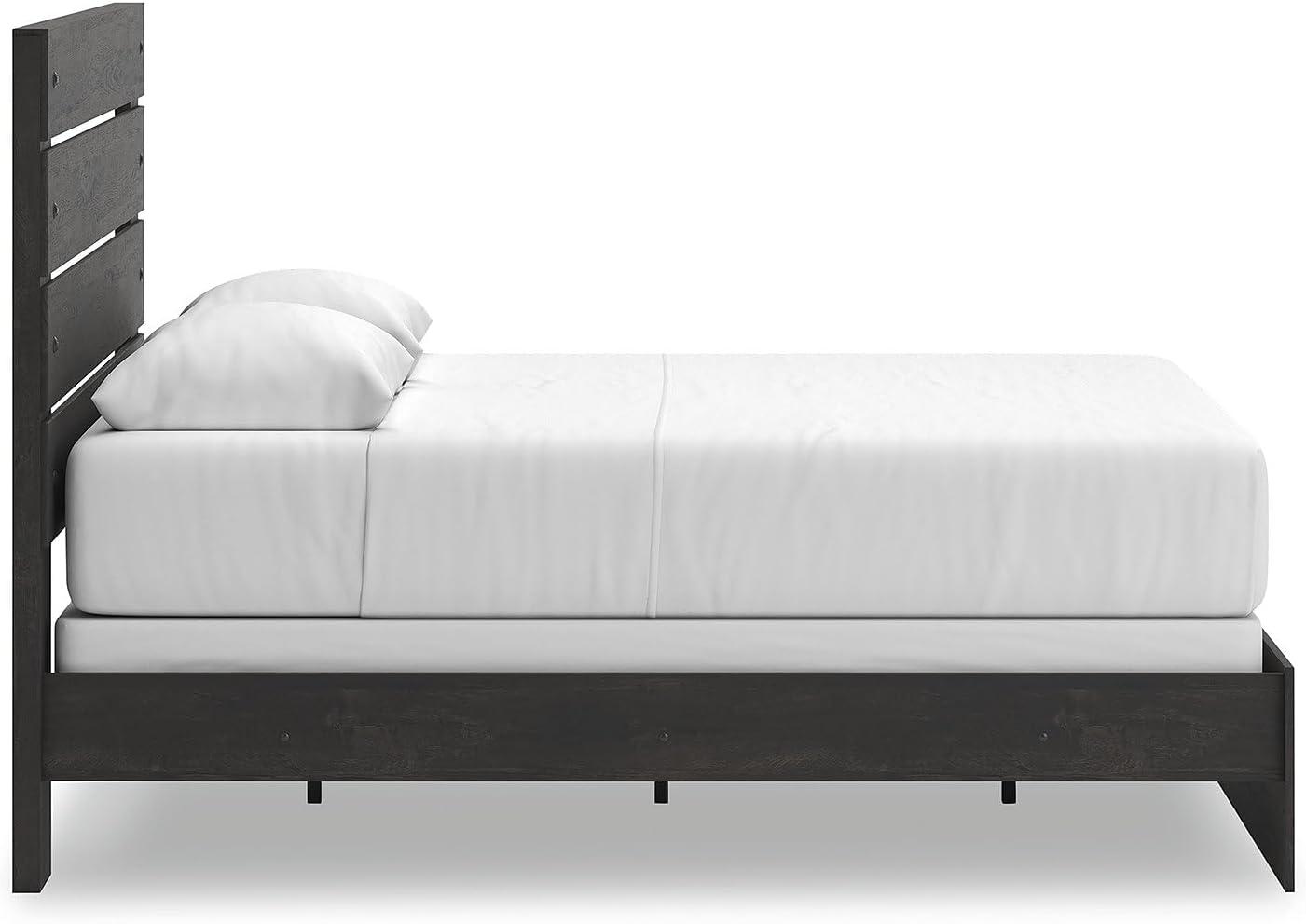 imageSignature Design by Ashley Delmorta Rustic Panel Bed Foundation or Box Spring Needed Full GrayPanel Bed