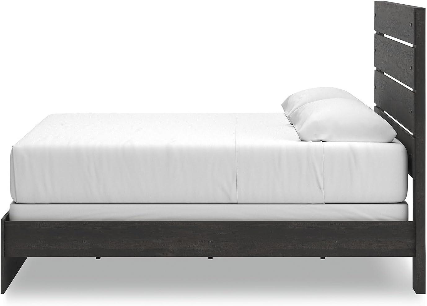 imageSignature Design by Ashley Delmorta Rustic Panel Bed Foundation or Box Spring Needed Full GrayPanel Bed