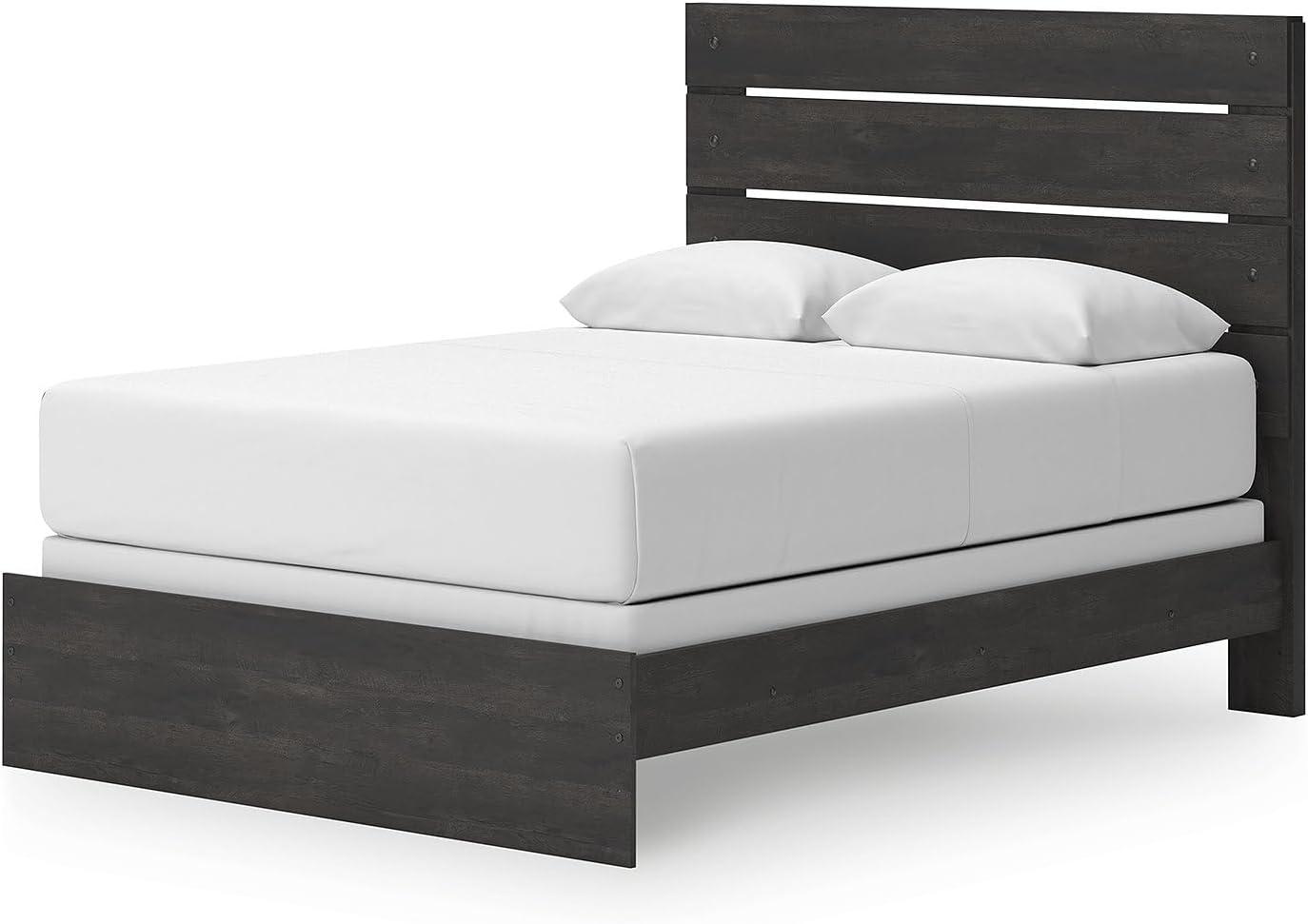 imageSignature Design by Ashley Delmorta Rustic Panel Bed Foundation or Box Spring Needed Full GrayPanel Bed