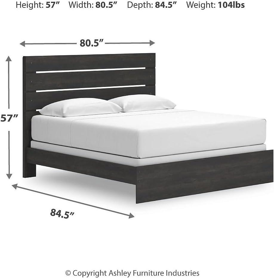 imageSignature Design by Ashley Delmorta Rustic Panel Bed Foundation or Box Spring Needed Full GrayPanel Bed