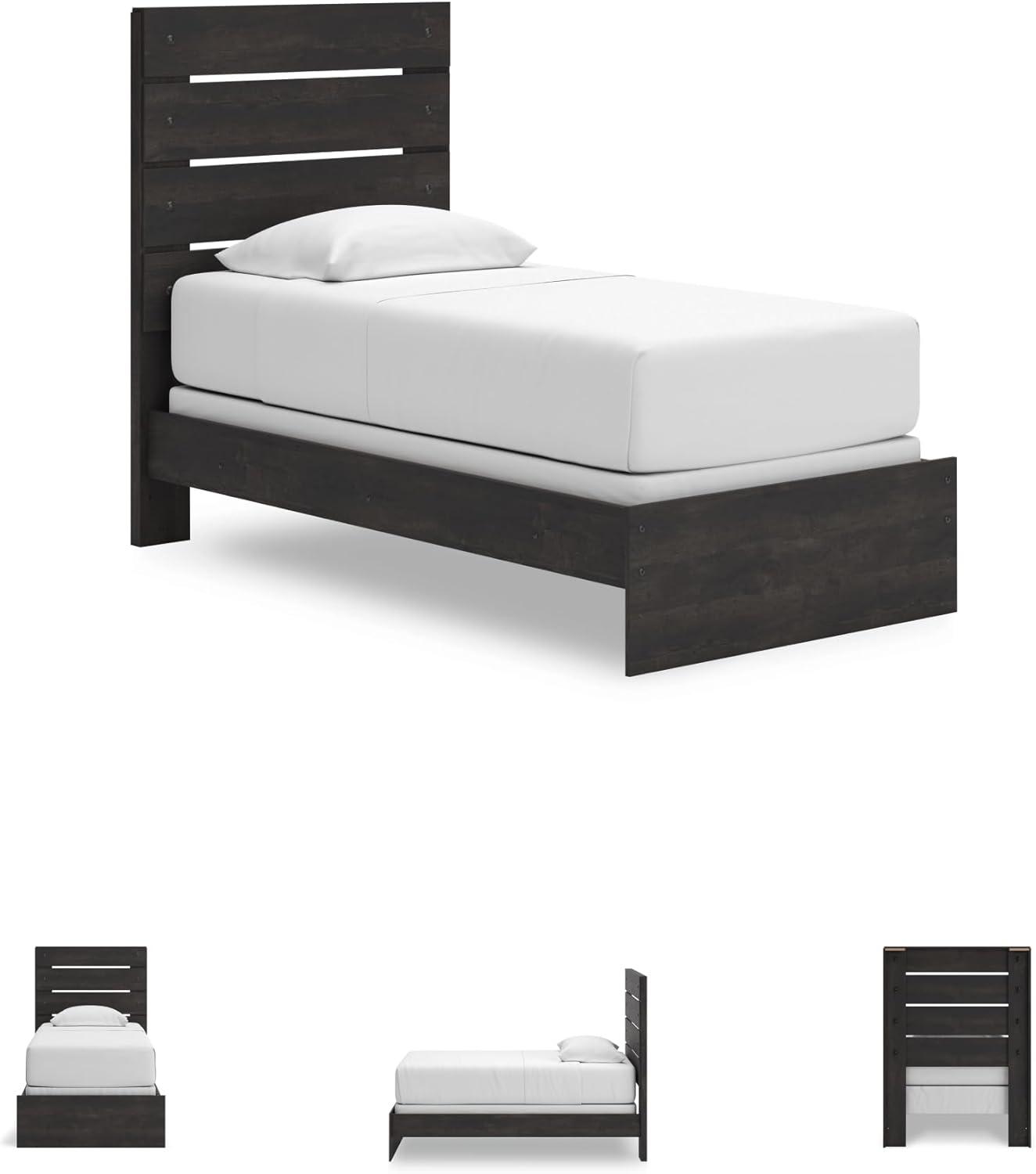 imageSignature Design by Ashley Delmorta Rustic Panel Bed Foundation or Box Spring Needed Full GrayPanel Bed