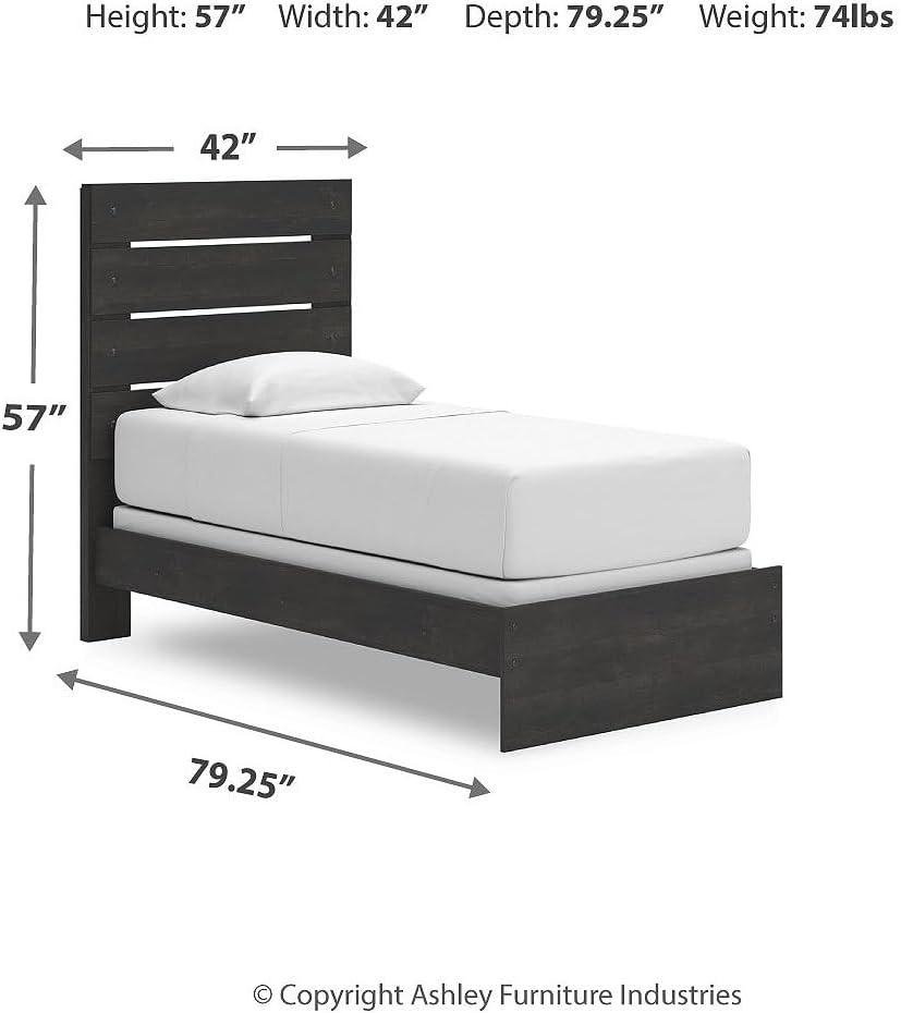 imageSignature Design by Ashley Delmorta Rustic Panel Bed Foundation or Box Spring Needed Full GrayPanel Bed