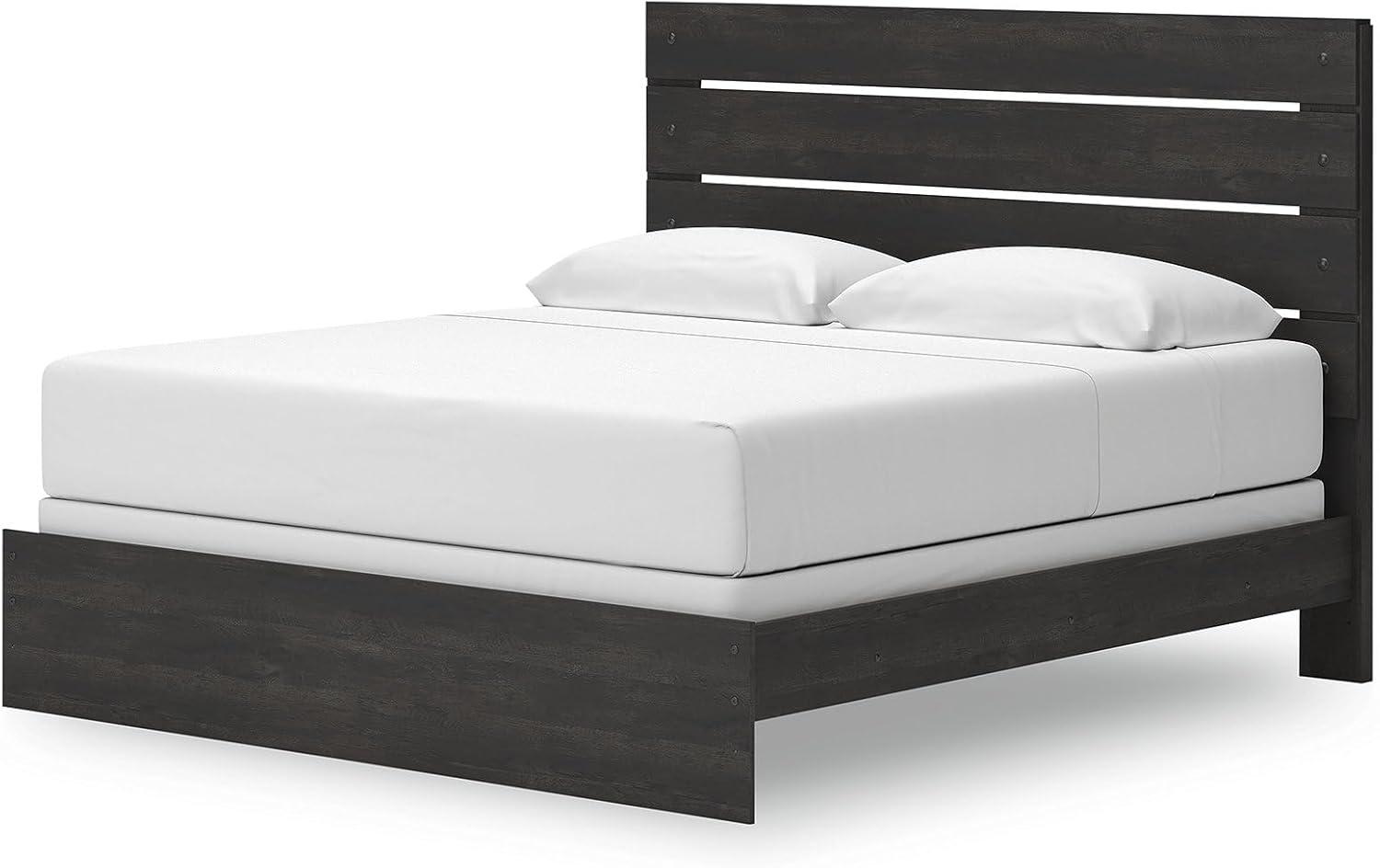 imageSignature Design by Ashley Delmorta Rustic Panel Bed Foundation or Box Spring Needed Full GrayPanel Bed