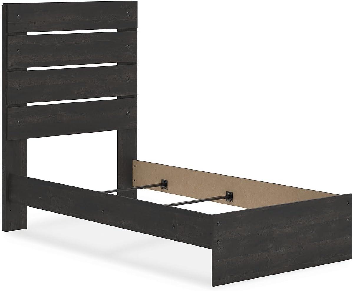 imageSignature Design by Ashley Delmorta Rustic Panel Bed Foundation or Box Spring Needed Full GrayPanel Bed