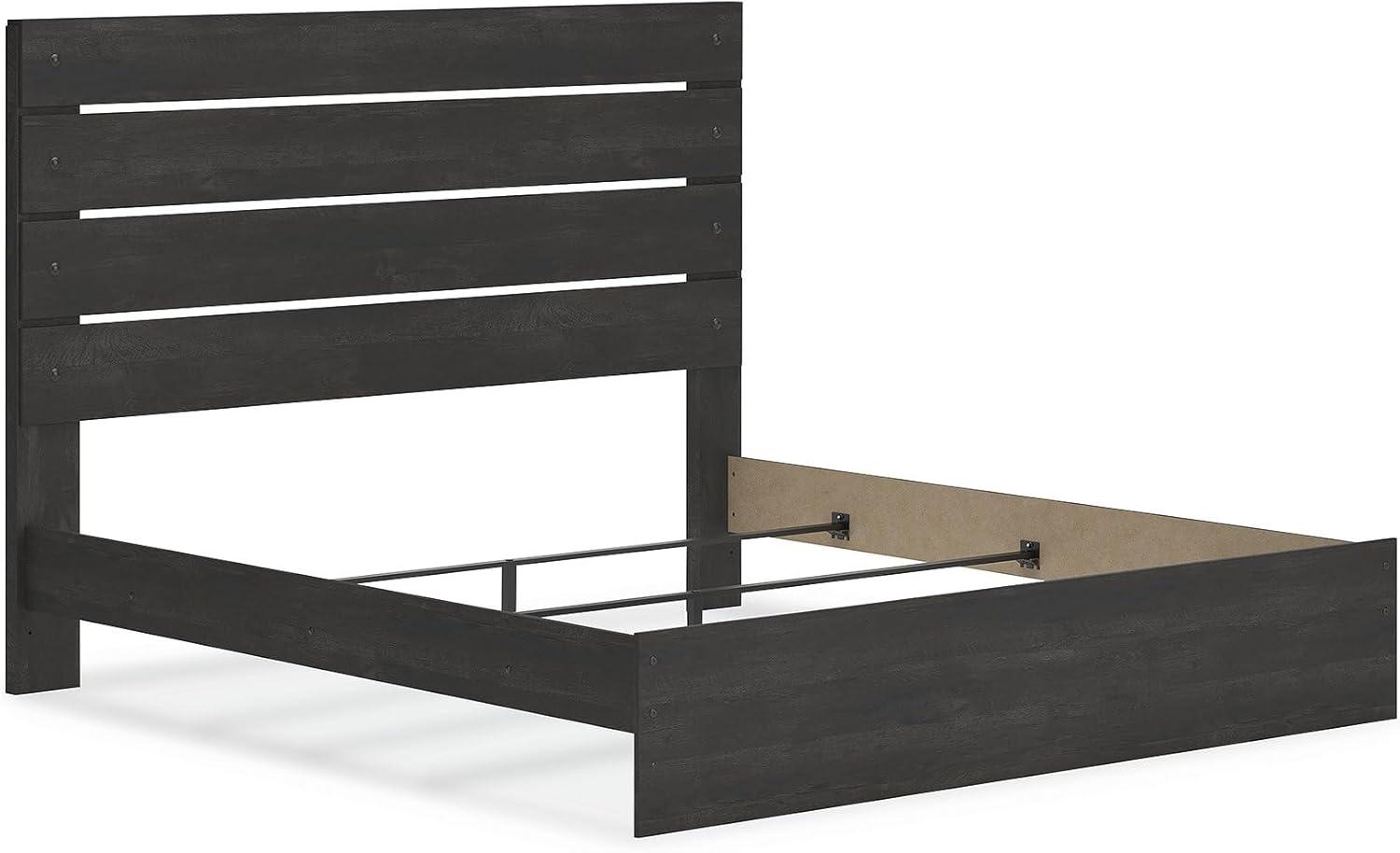 imageSignature Design by Ashley Delmorta Rustic Panel Bed Foundation or Box Spring Needed Full GrayPanel Bed