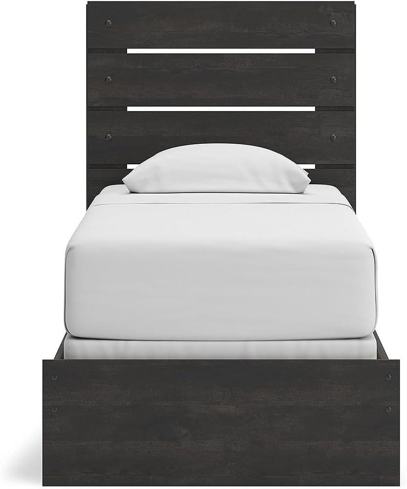 imageSignature Design by Ashley Delmorta Rustic Panel Bed Foundation or Box Spring Needed Full GrayPanel Bed