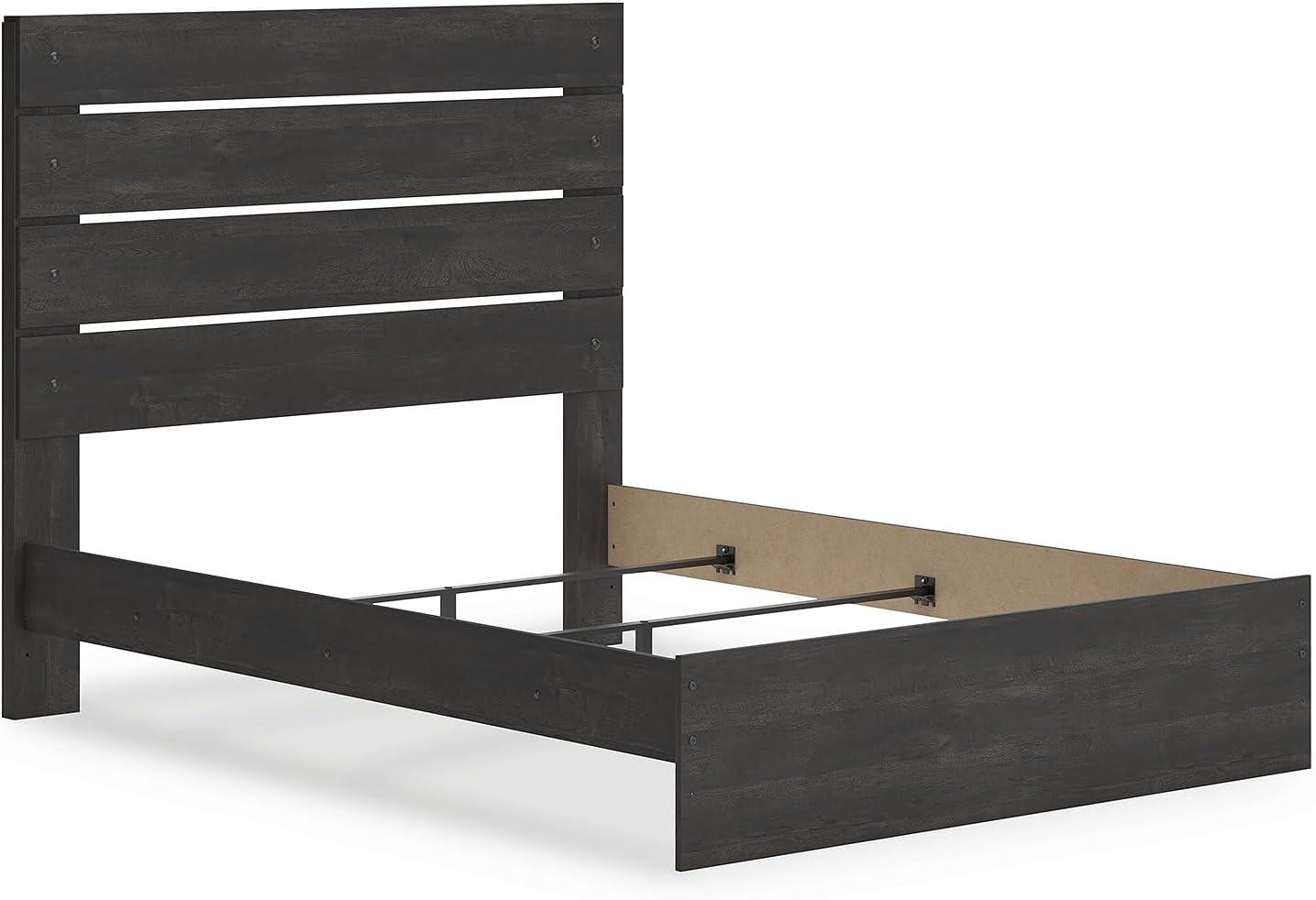 imageSignature Design by Ashley Delmorta Rustic Panel Bed Foundation or Box Spring Needed Full GrayPanel Bed