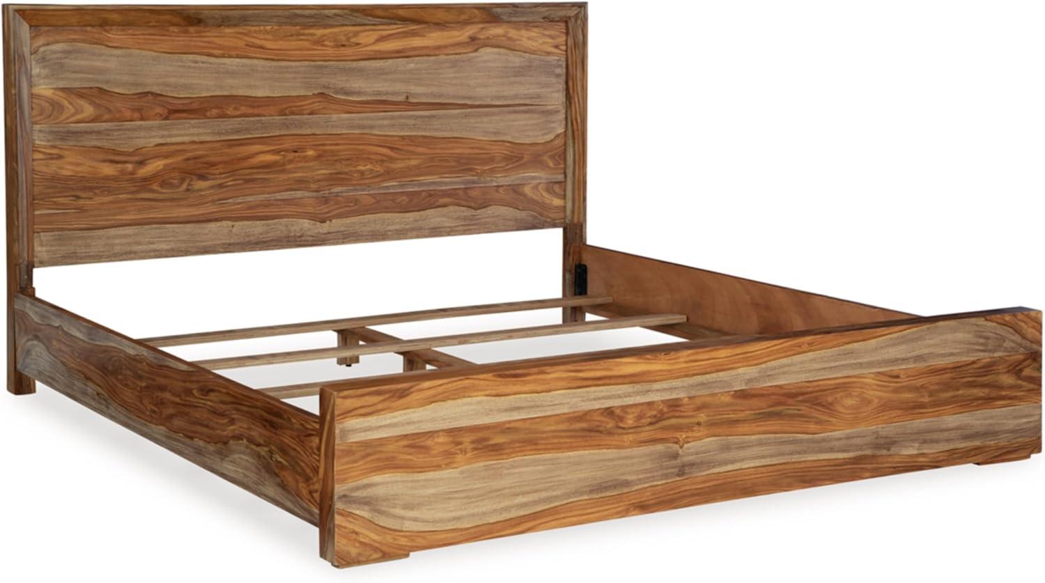 imageSignature Design by Ashley Dressonni Contemporary King Panel Bed Foundation or Box Spring Needed BrownCalifornia King Panel Bed