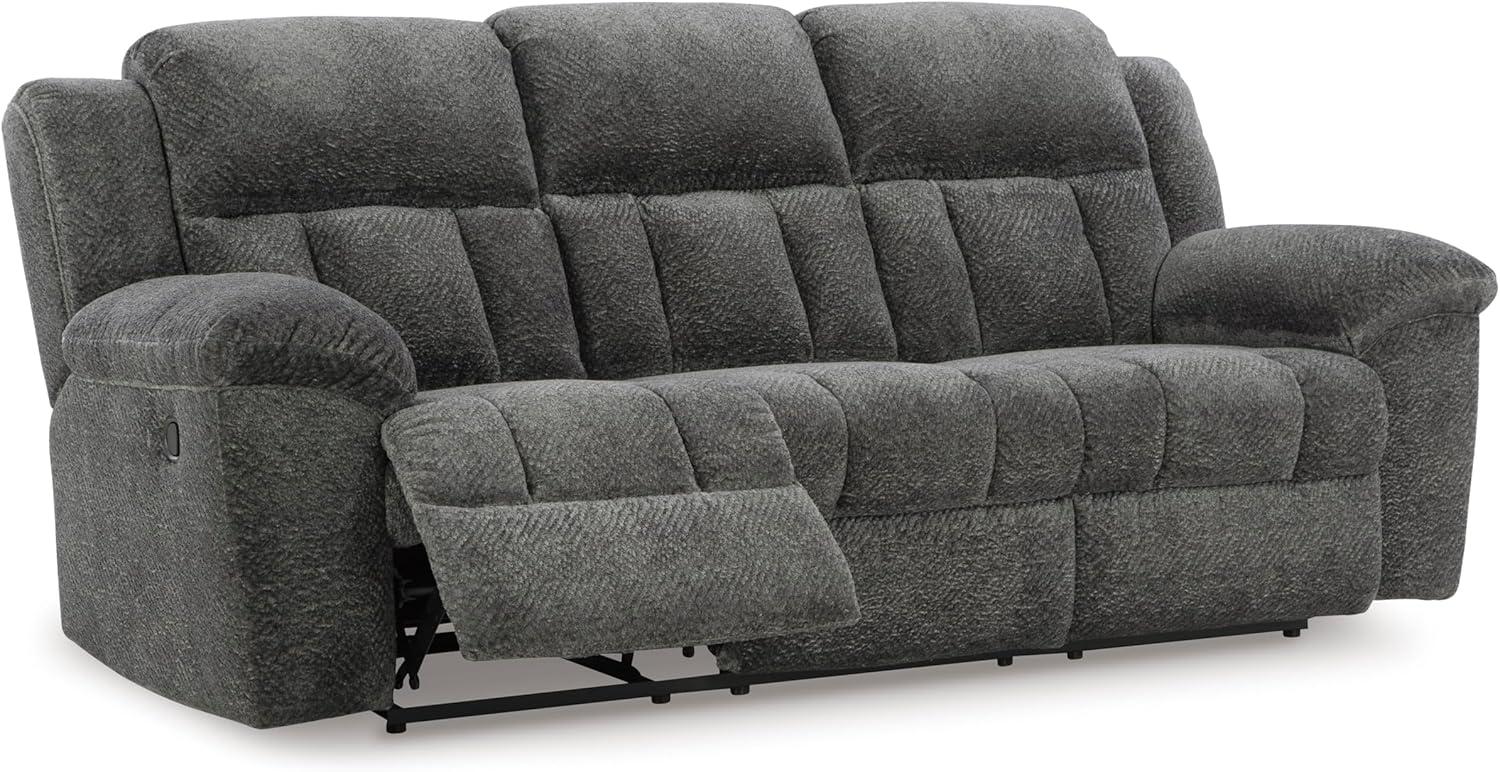 imageSignature Design by Ashley Frohn Contemporary Manual Reclining Sofa GrayGrey