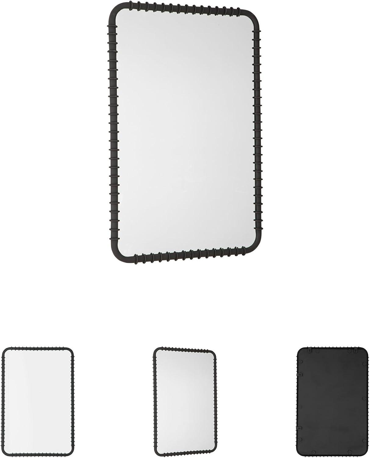 imageSignature Design by Ashley Judlow Contemporary Accent Mirror with Metal Frame Black