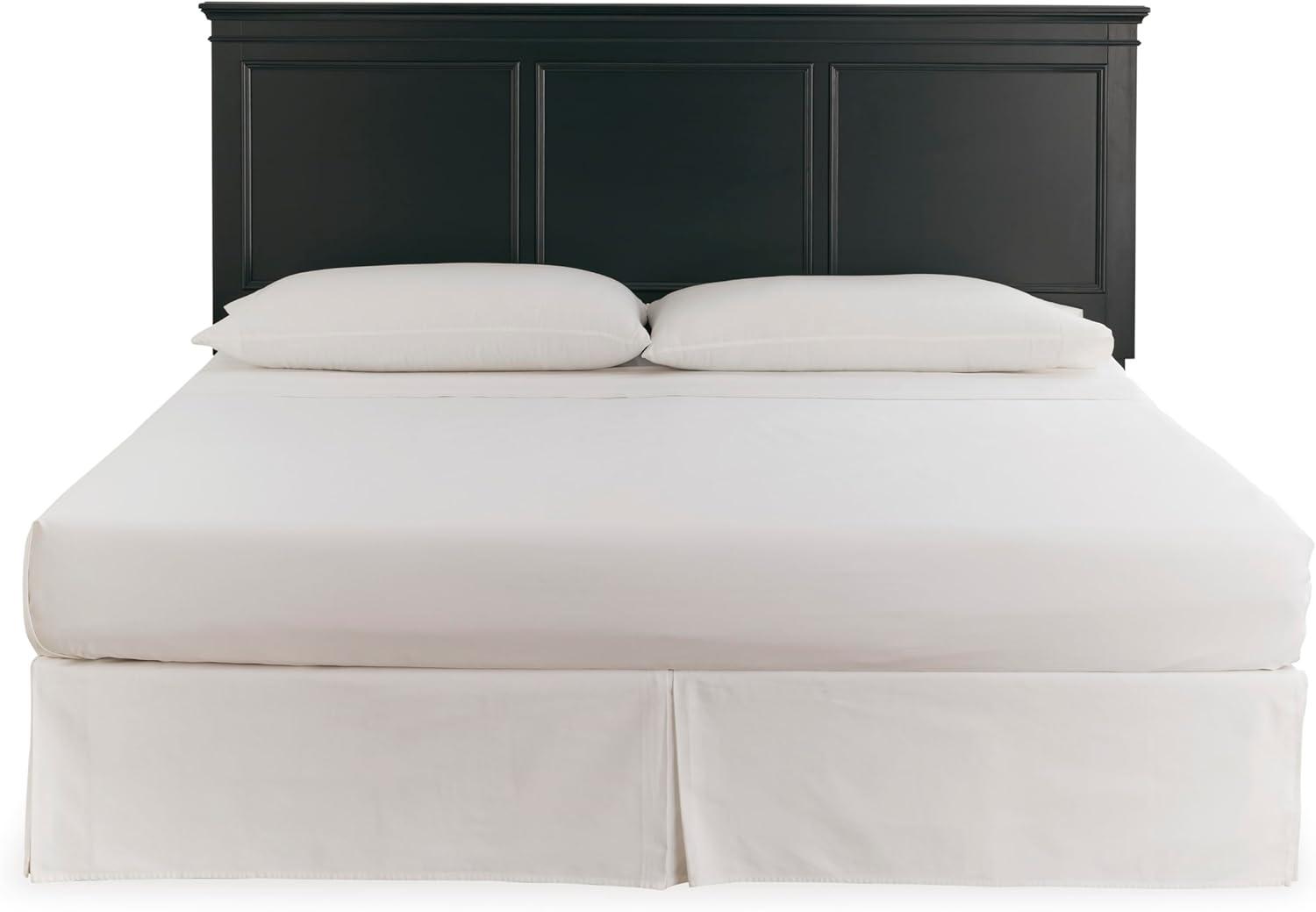 imageSignature Design by Ashley Lanolee Farmhouse Panel Storage Bed Foundation or Box Spring Not Needed King BlackBlack