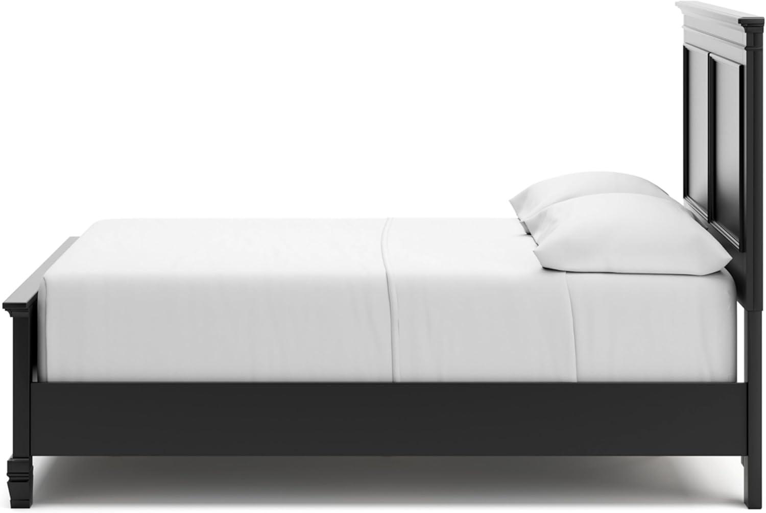 imageSignature Design by Ashley Lanolee Farmhouse Panel Storage Bed Foundation or Box Spring Not Needed King BlackBlack