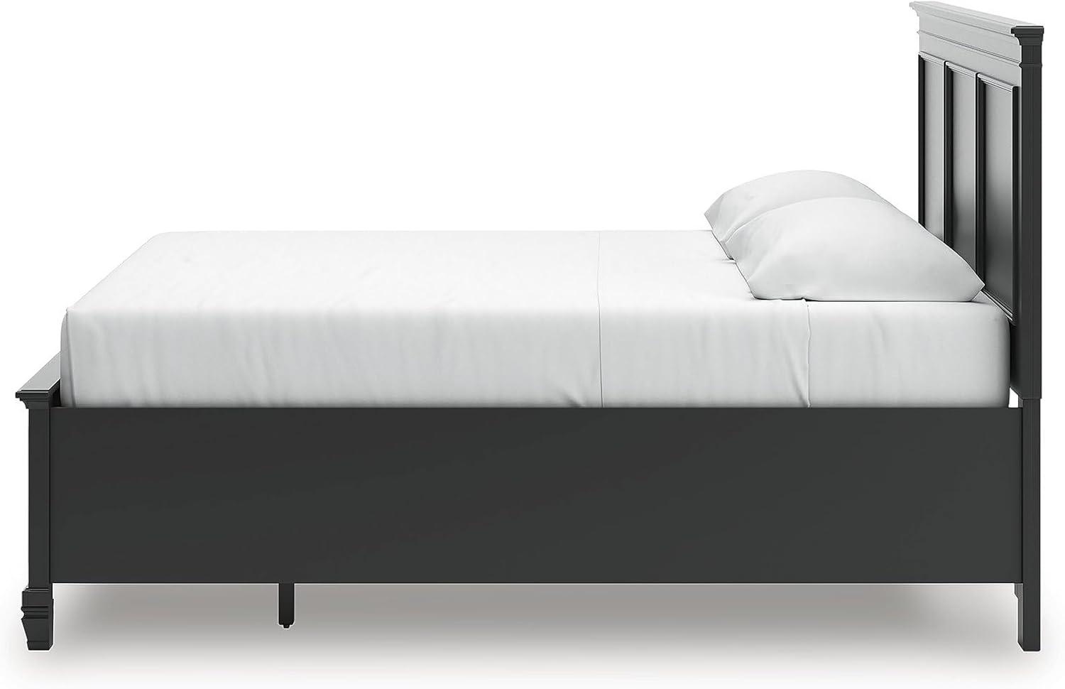 imageSignature Design by Ashley Lanolee Farmhouse Panel Storage Bed Foundation or Box Spring Not Needed King BlackBlack