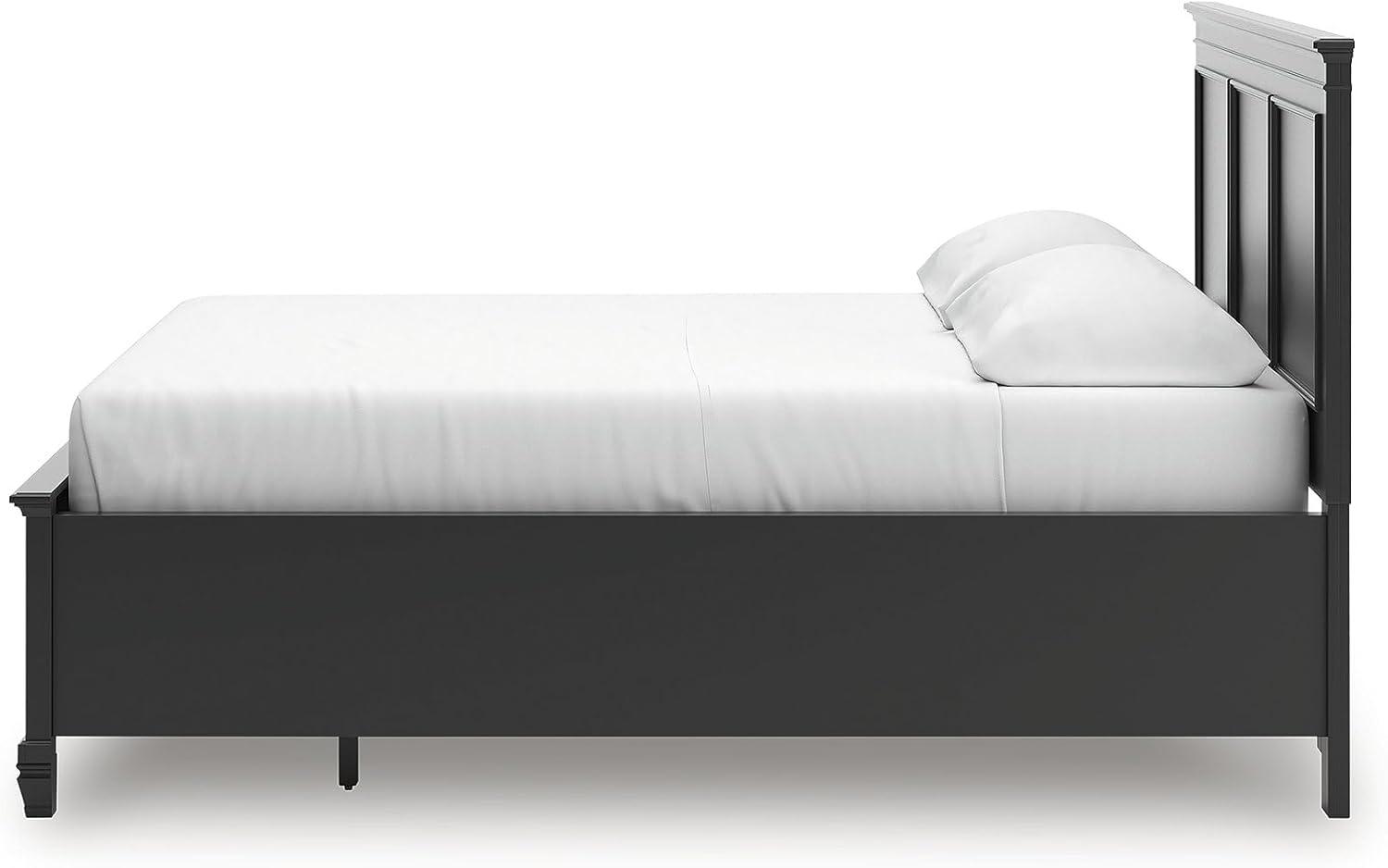 imageSignature Design by Ashley Lanolee Farmhouse Panel Storage Bed Foundation or Box Spring Not Needed King BlackBlack