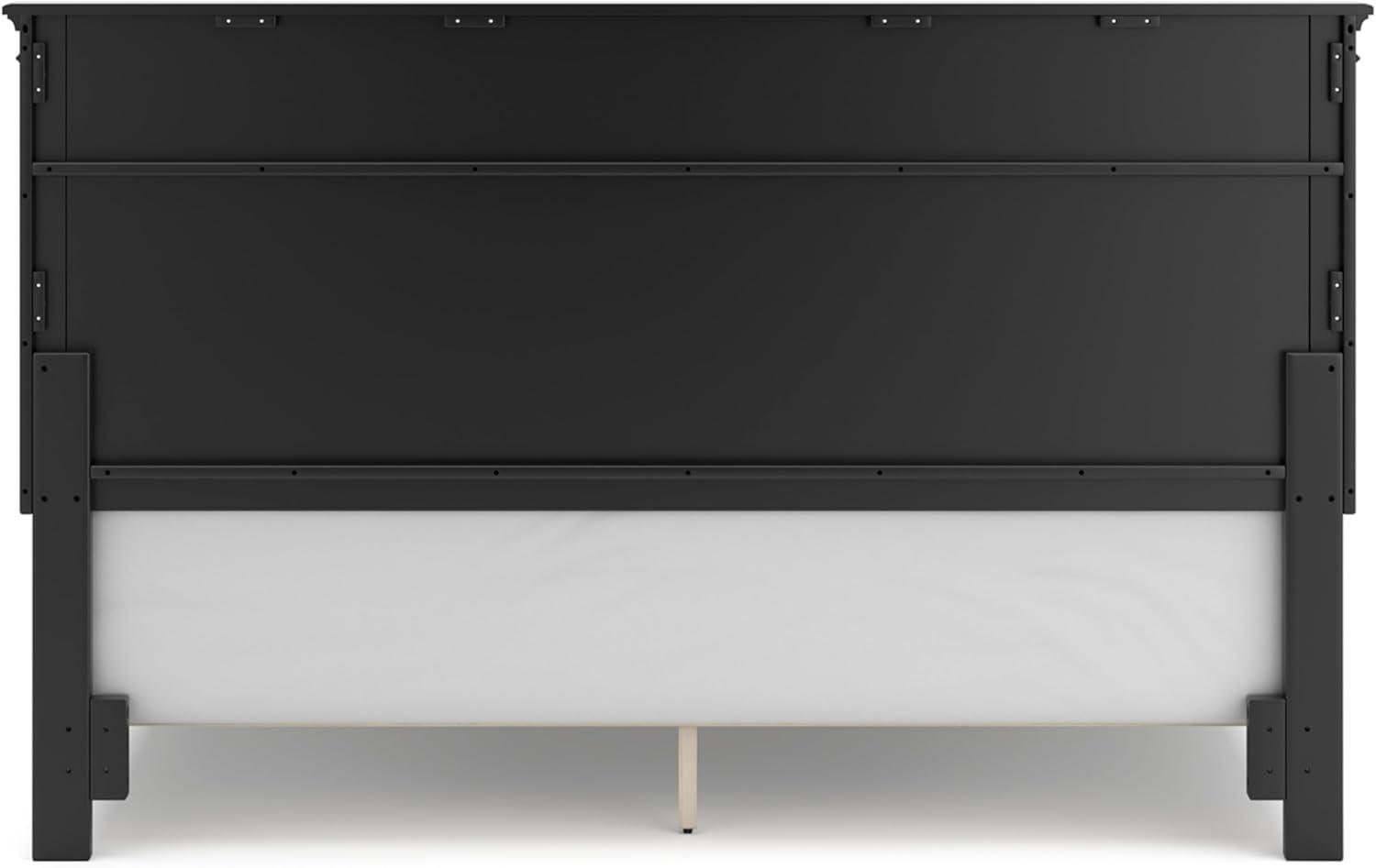 imageSignature Design by Ashley Lanolee Farmhouse Panel Storage Bed Foundation or Box Spring Not Needed King BlackBlack