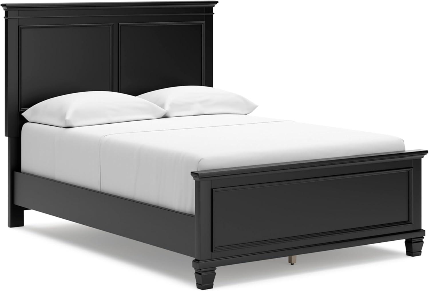 imageSignature Design by Ashley Lanolee Farmhouse Panel Storage Bed Foundation or Box Spring Not Needed King BlackBlack