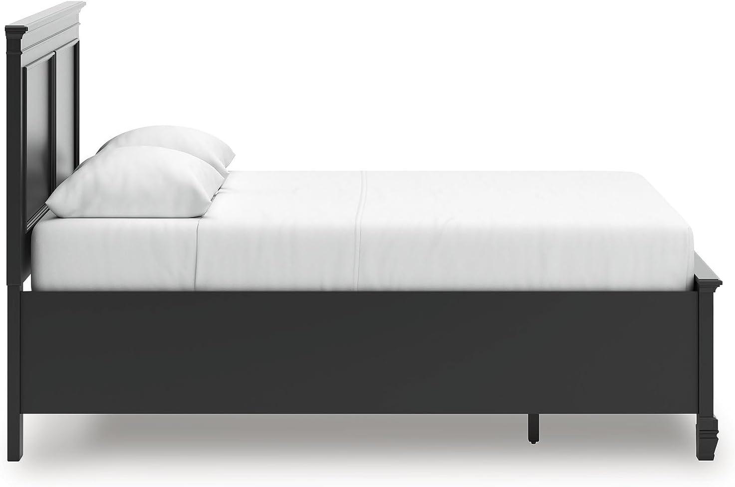 imageSignature Design by Ashley Lanolee Farmhouse Panel Storage Bed Foundation or Box Spring Not Needed King BlackBlack