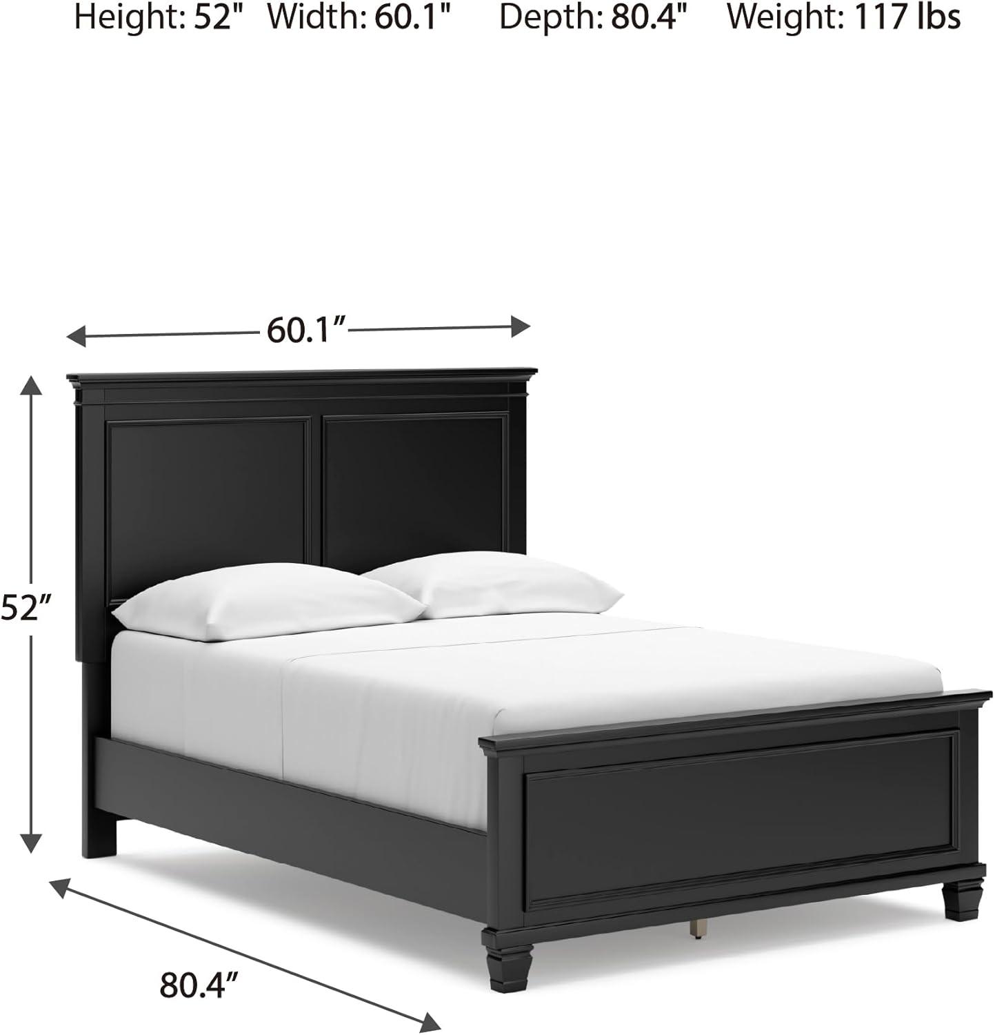 imageSignature Design by Ashley Lanolee Farmhouse Panel Storage Bed Foundation or Box Spring Not Needed King BlackBlack