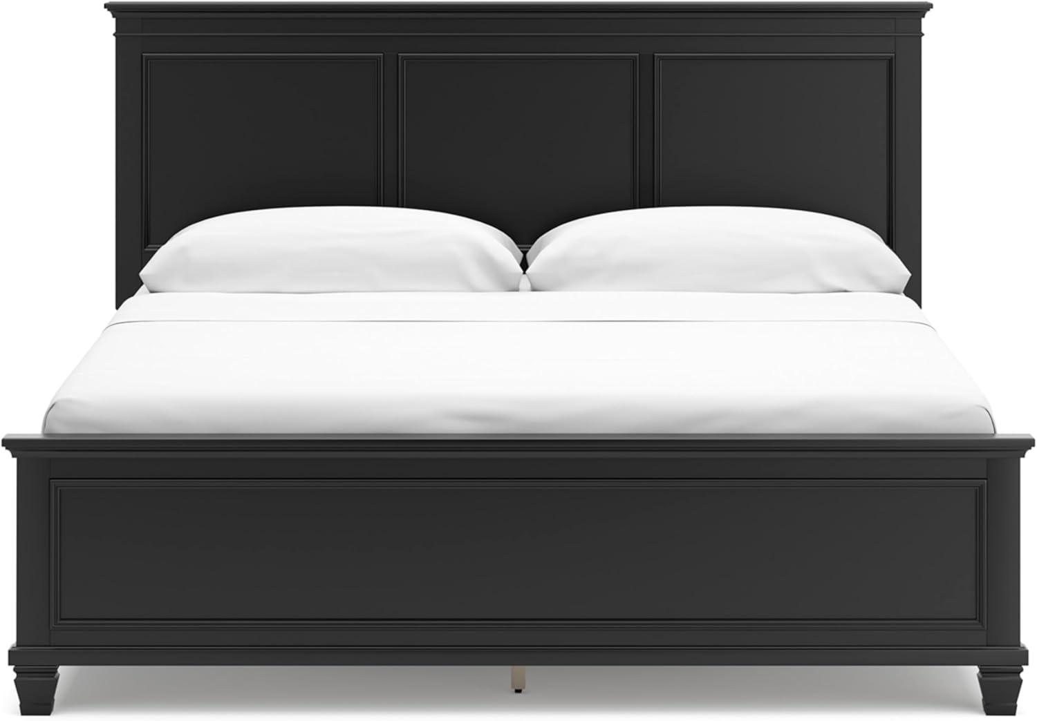 imageSignature Design by Ashley Lanolee Farmhouse Panel Storage Bed Foundation or Box Spring Not Needed King BlackBlack