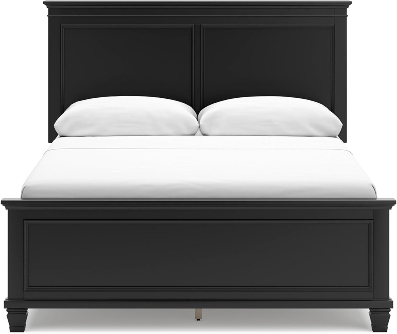 imageSignature Design by Ashley Lanolee Farmhouse Panel Storage Bed Foundation or Box Spring Not Needed King BlackBlack