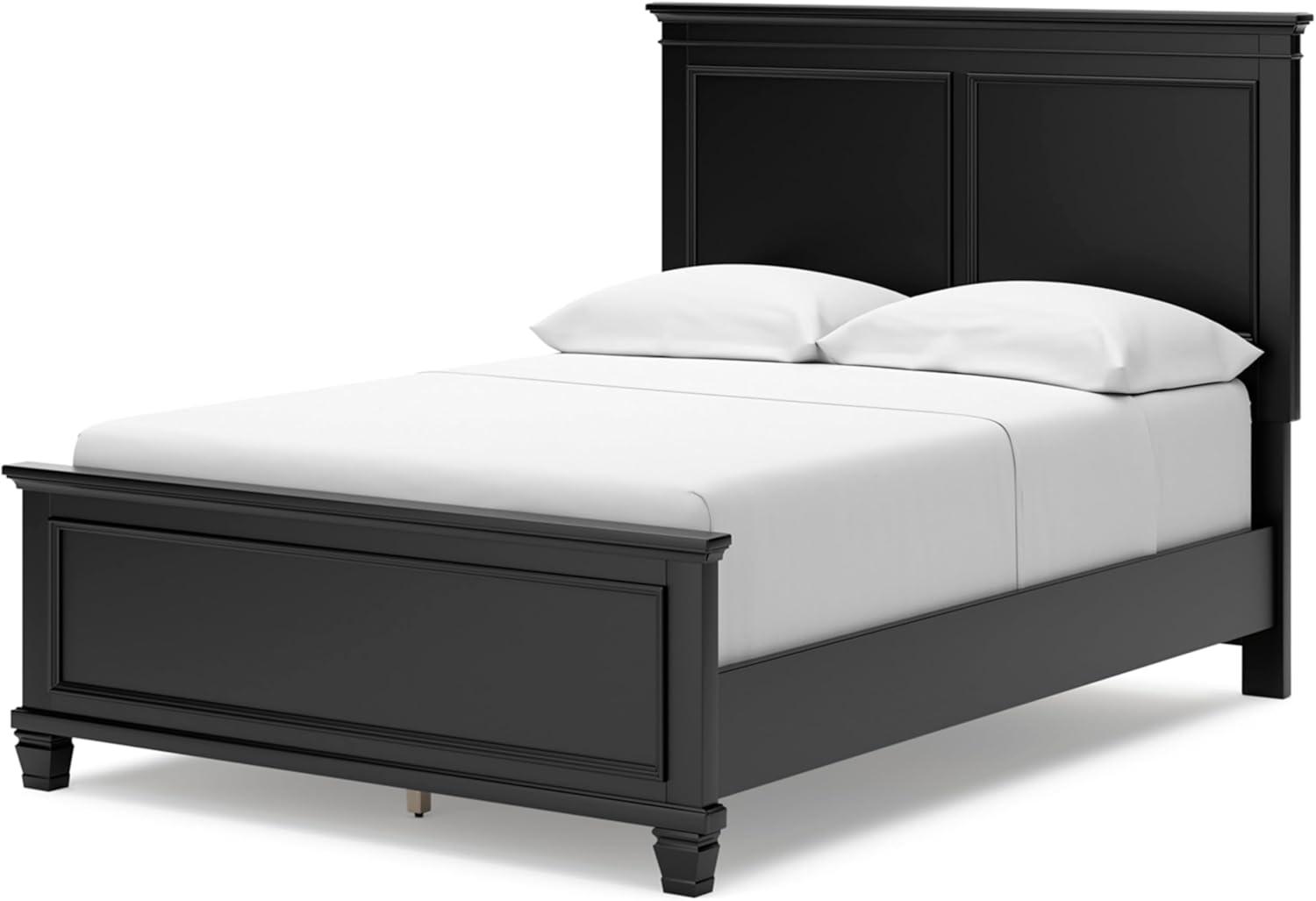 imageSignature Design by Ashley Lanolee Farmhouse Panel Storage Bed Foundation or Box Spring Not Needed King BlackBlack
