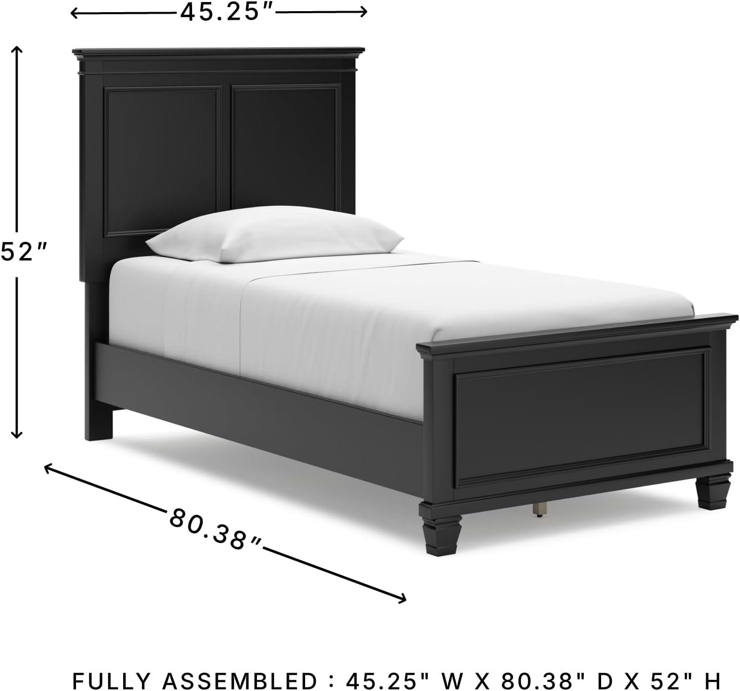 imageSignature Design by Ashley Lanolee Farmhouse Panel Storage Bed Foundation or Box Spring Not Needed King BlackBlack