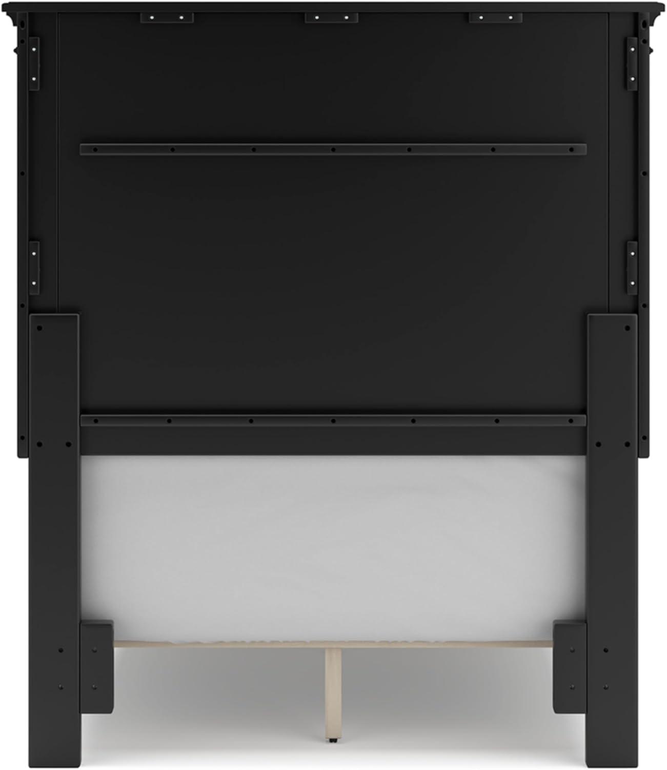 imageSignature Design by Ashley Lanolee Farmhouse Panel Storage Bed Foundation or Box Spring Not Needed King BlackBlack