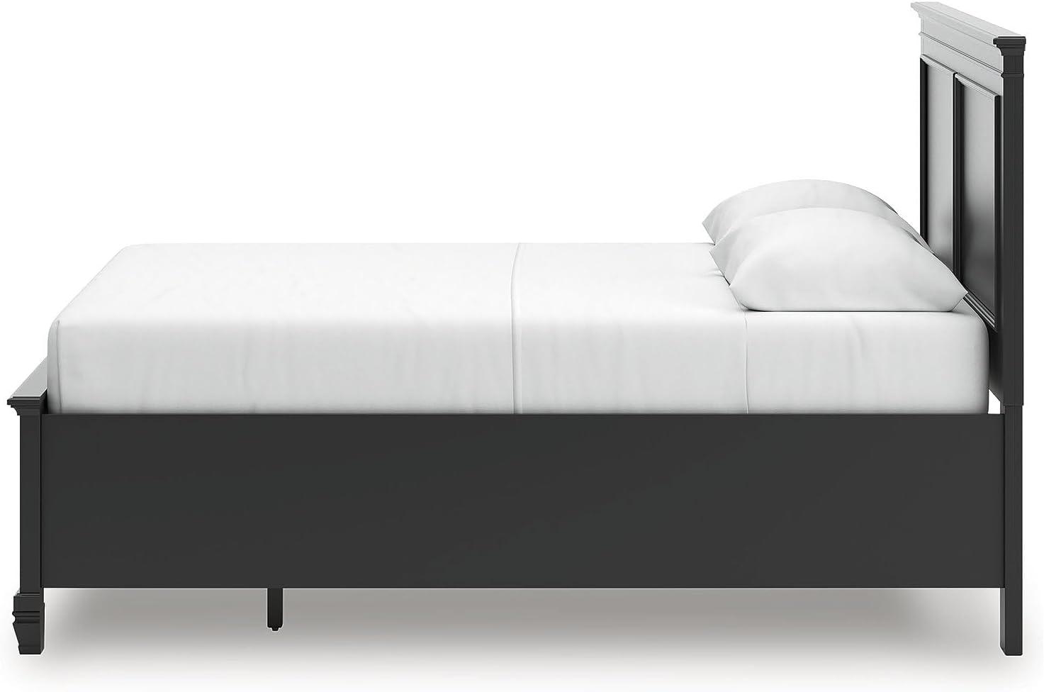 imageSignature Design by Ashley Lanolee Farmhouse Panel Storage Bed Foundation or Box Spring Not Needed King BlackBlack