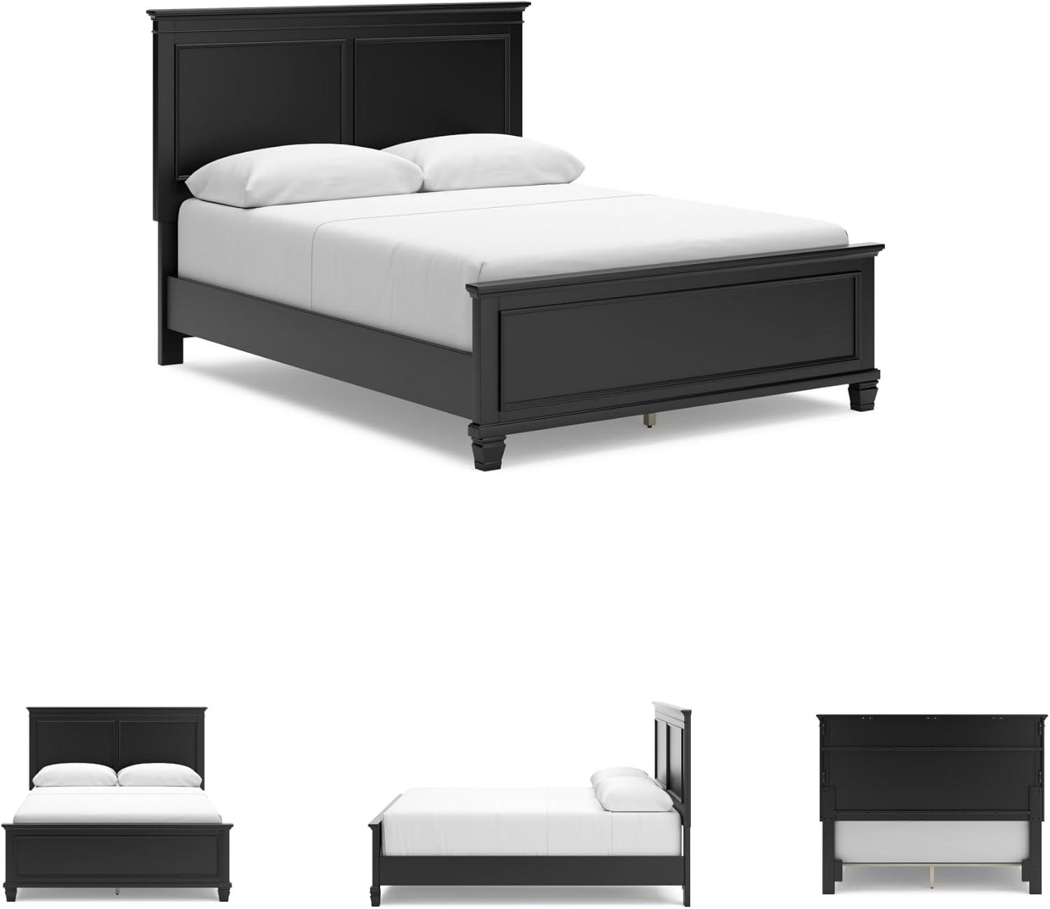 imageSignature Design by Ashley Lanolee Farmhouse Panel Storage Bed Foundation or Box Spring Not Needed King BlackBlack