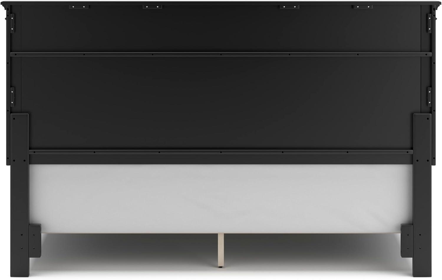 imageSignature Design by Ashley Lanolee Farmhouse Panel Storage Bed Foundation or Box Spring Not Needed King BlackBlack