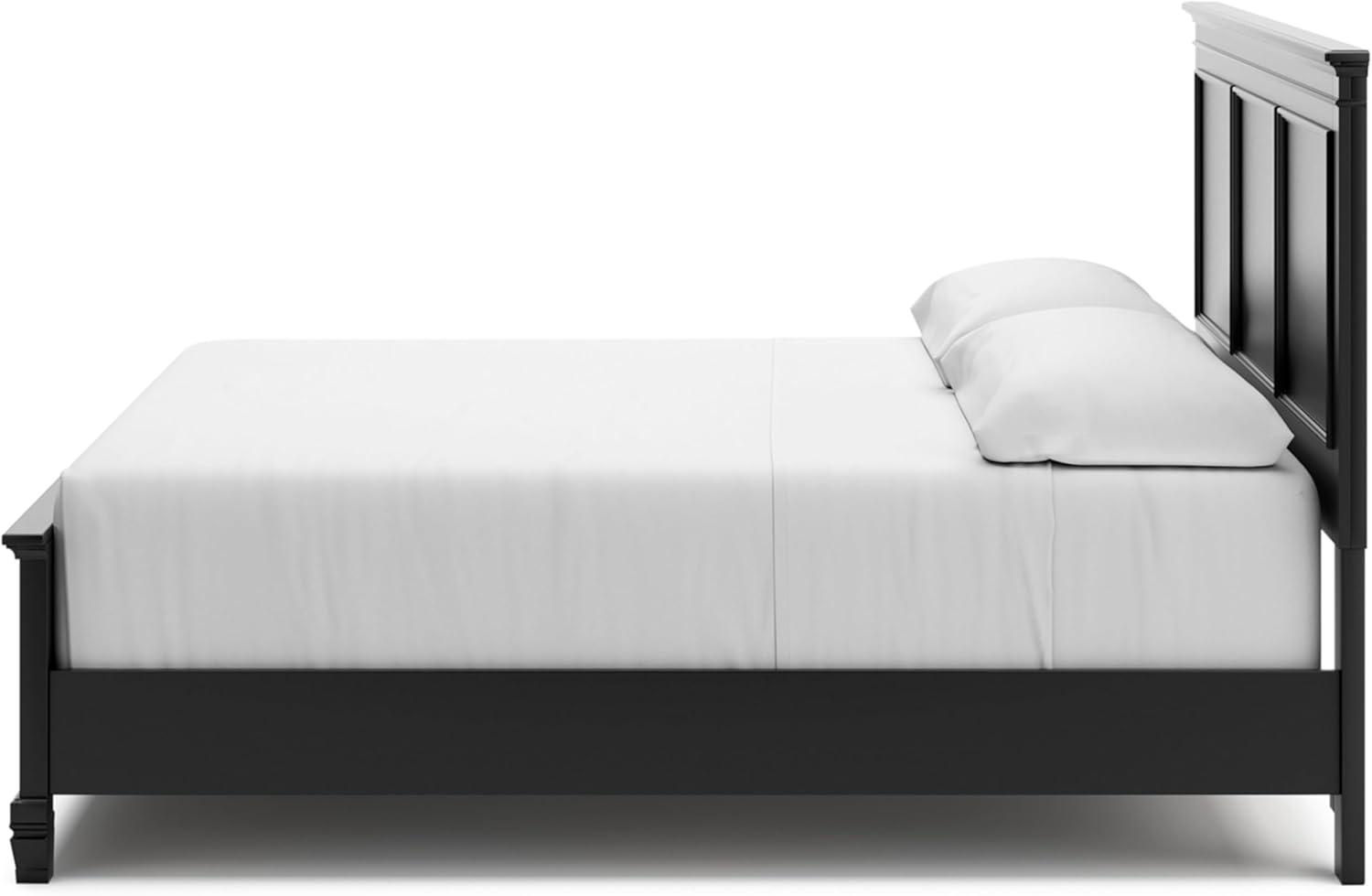 imageSignature Design by Ashley Lanolee Farmhouse Panel Storage Bed Foundation or Box Spring Not Needed King BlackBlack