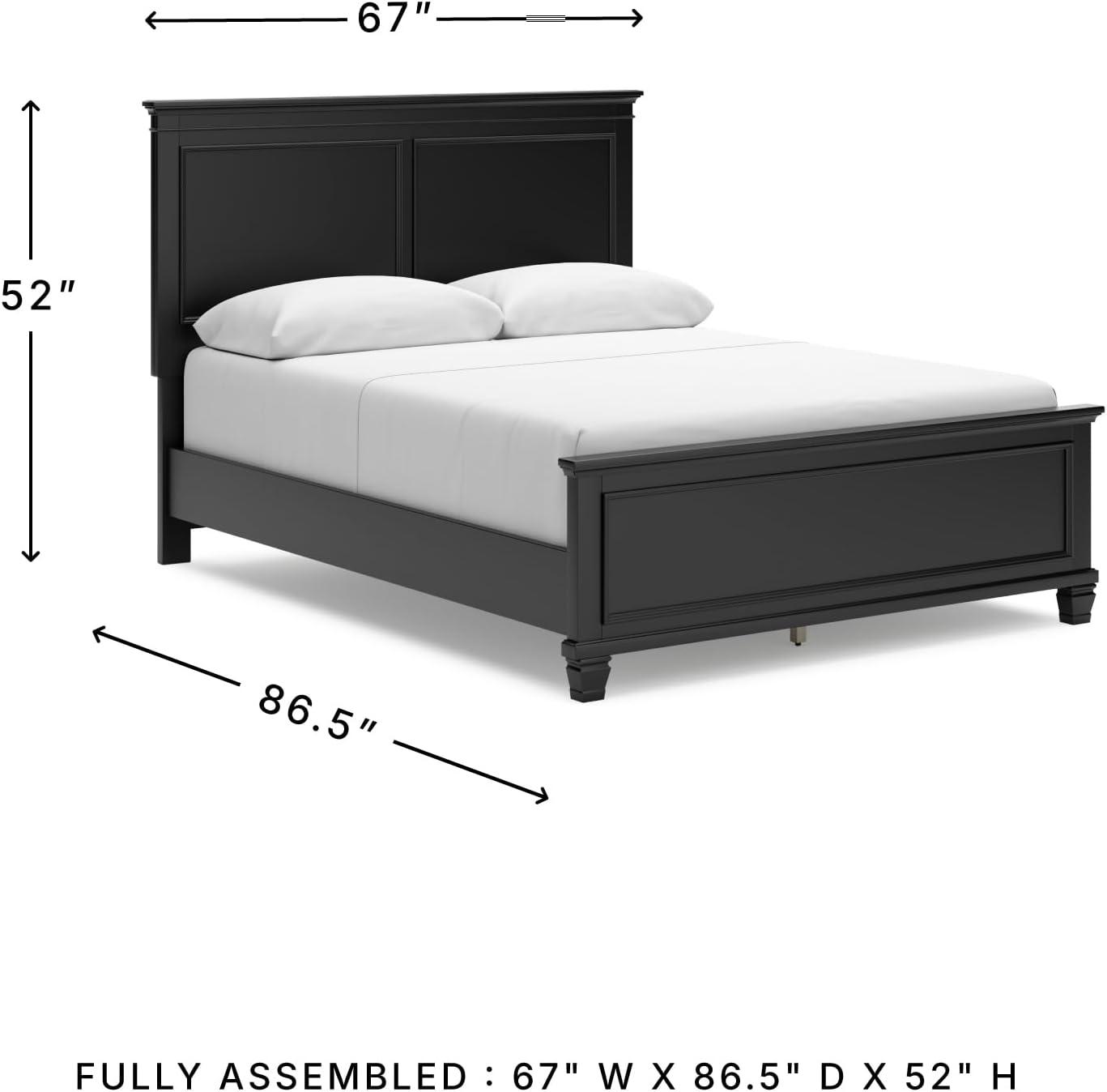imageSignature Design by Ashley Lanolee Farmhouse Panel Storage Bed Foundation or Box Spring Not Needed King BlackBlack