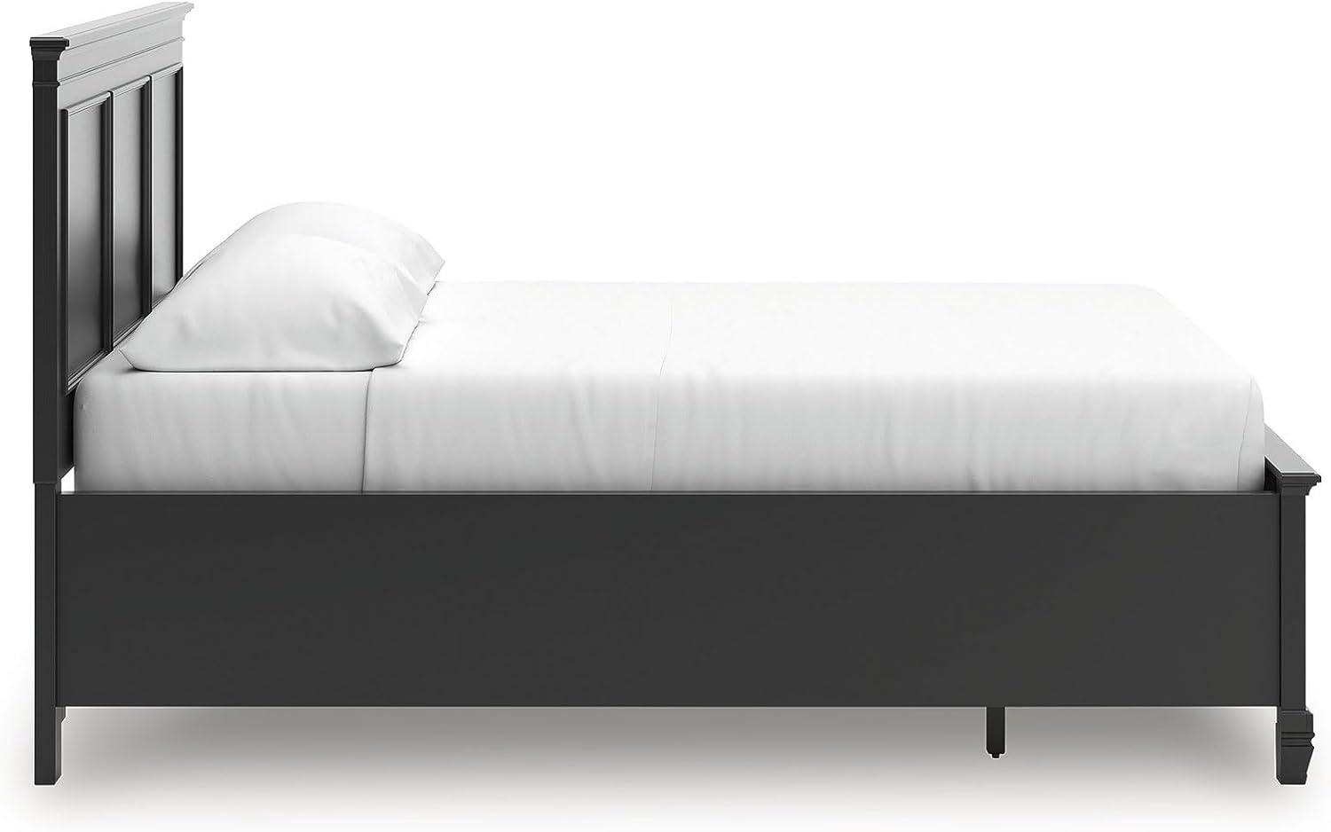 imageSignature Design by Ashley Lanolee Farmhouse Panel Storage Bed Foundation or Box Spring Not Needed King BlackBlack