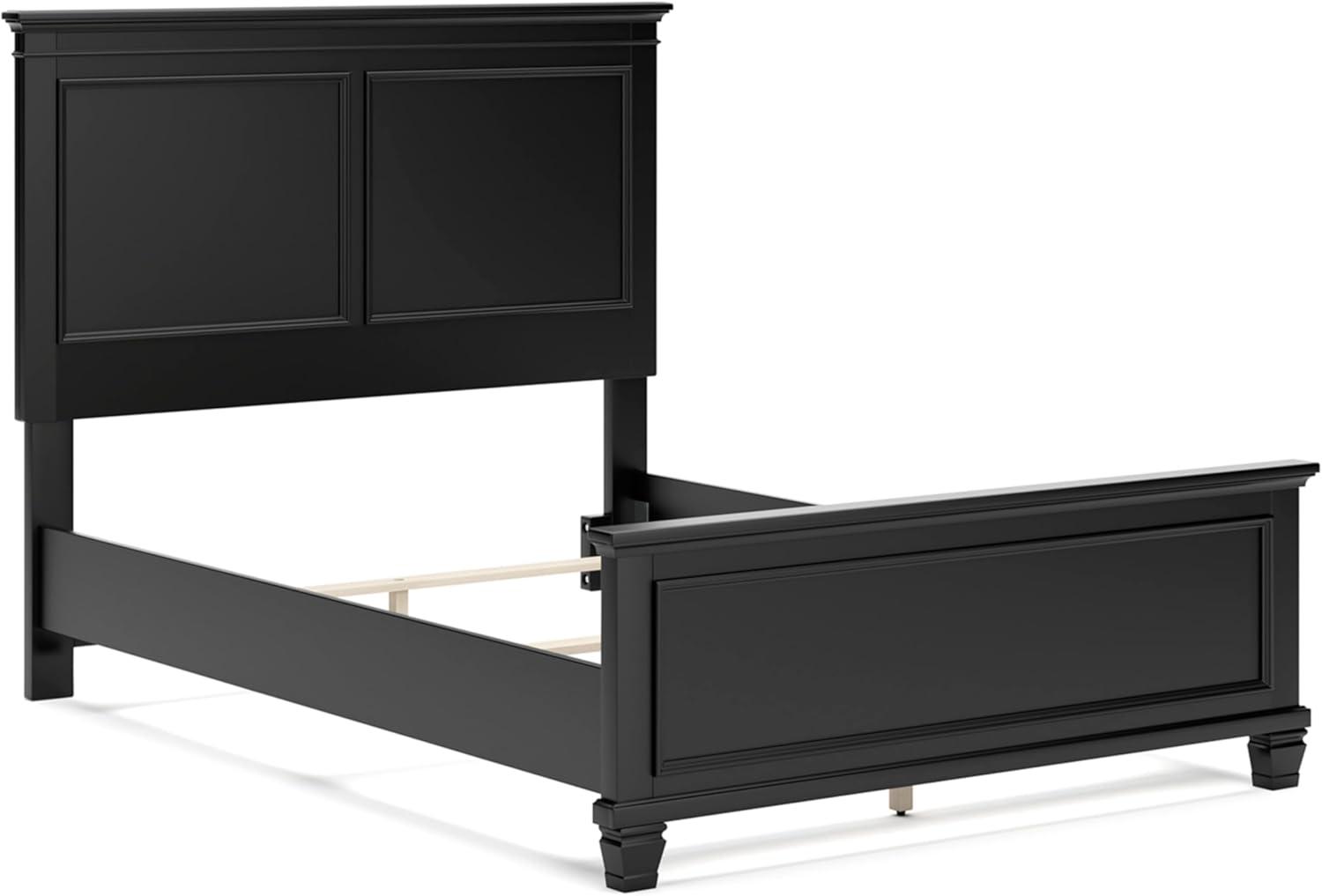 imageSignature Design by Ashley Lanolee Farmhouse Panel Storage Bed Foundation or Box Spring Not Needed King BlackBlack