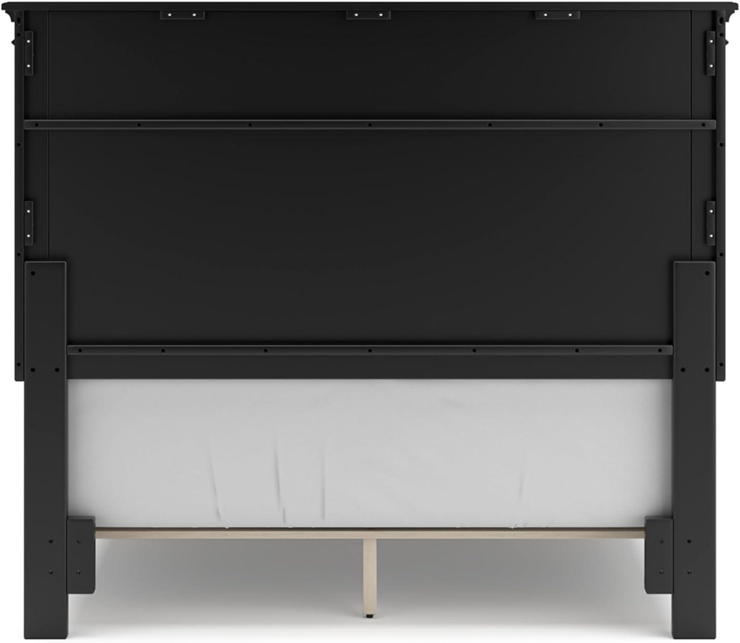 imageSignature Design by Ashley Lanolee Farmhouse Panel Storage Bed Foundation or Box Spring Not Needed King BlackBlack