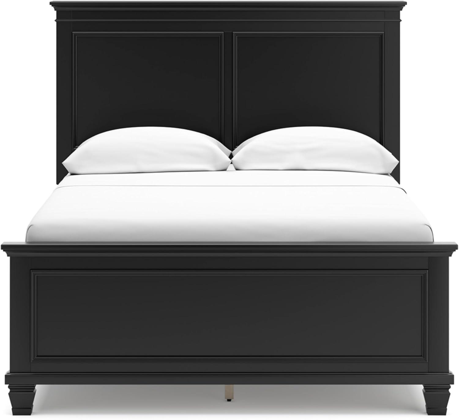 imageSignature Design by Ashley Lanolee Farmhouse Panel Storage Bed Foundation or Box Spring Not Needed King BlackBlack