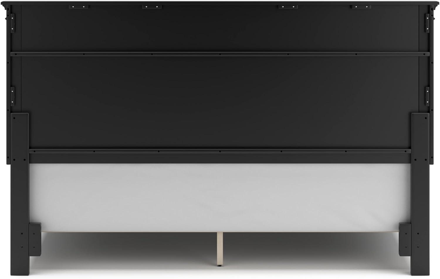 imageSignature Design by Ashley Lanolee Farmhouse Panel Storage Bed Foundation or Box Spring Not Needed King BlackBlack