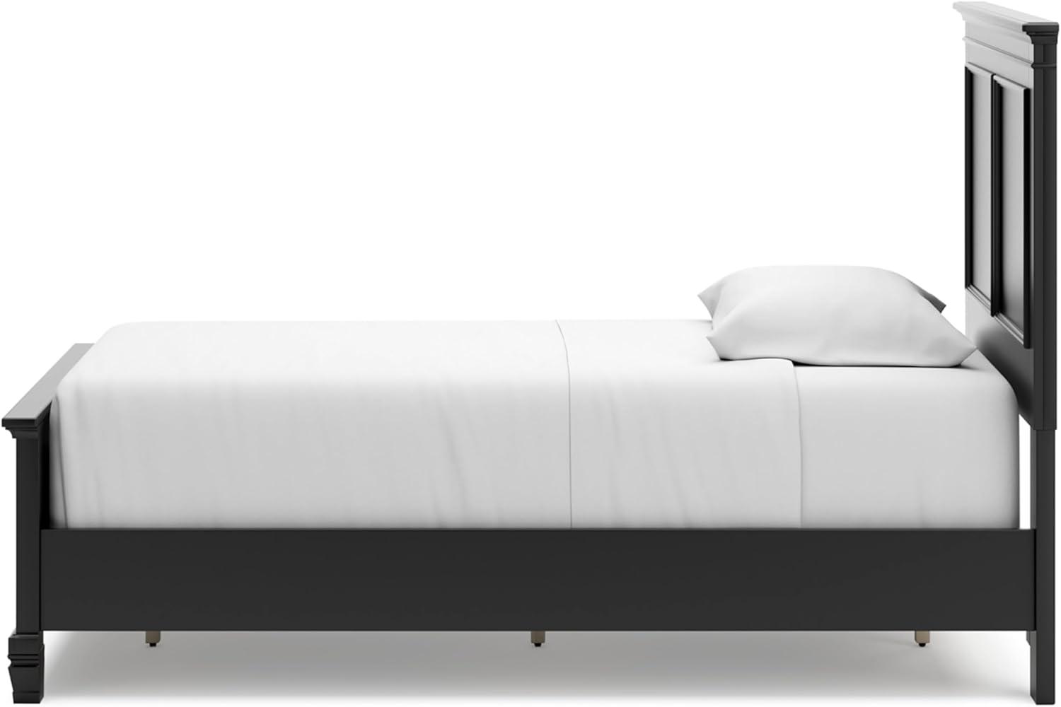 imageSignature Design by Ashley Lanolee Farmhouse Panel Storage Bed Foundation or Box Spring Not Needed King BlackBlack