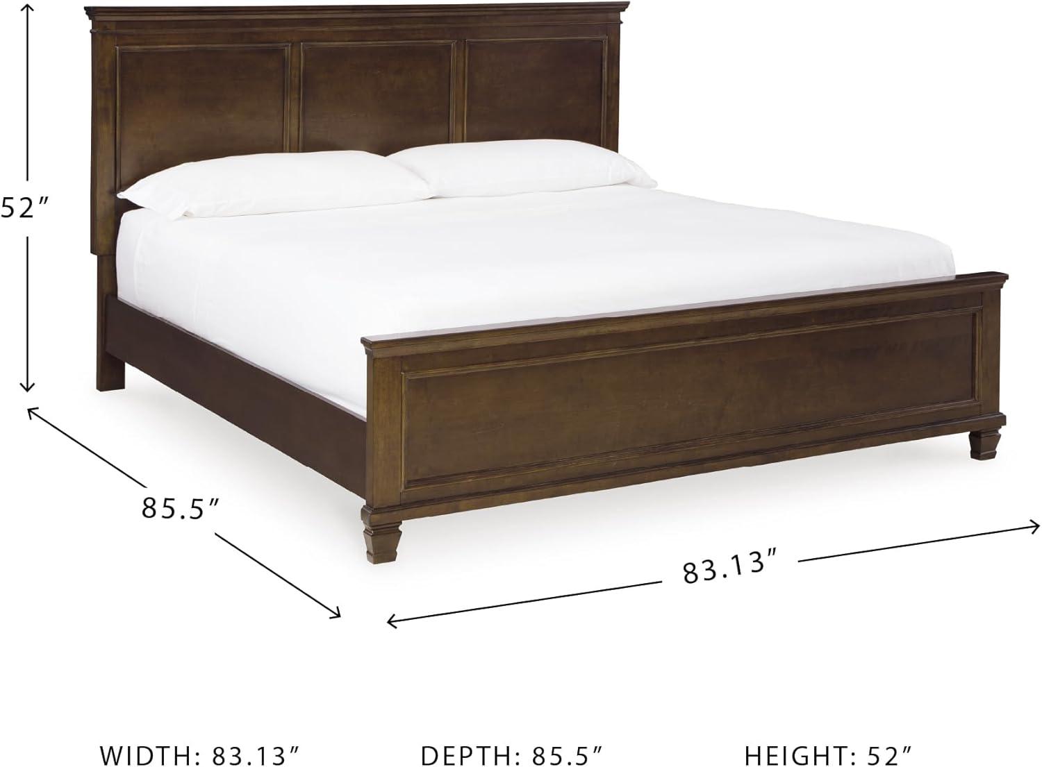 imageSignature Design by Ashley Lanolee Farmhouse Panel Storage Bed Foundation or Box Spring Not Needed King BlackBrown