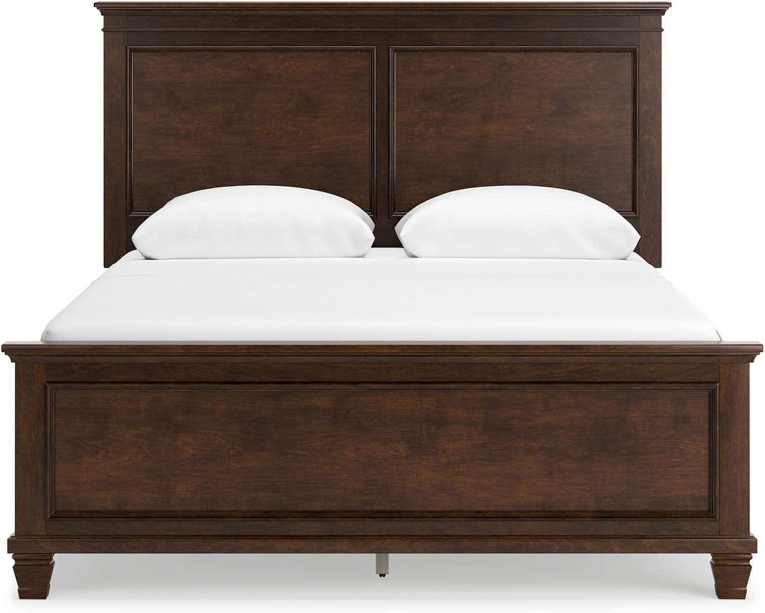 imageSignature Design by Ashley Lanolee Farmhouse Panel Storage Bed Foundation or Box Spring Not Needed King BlackBrown