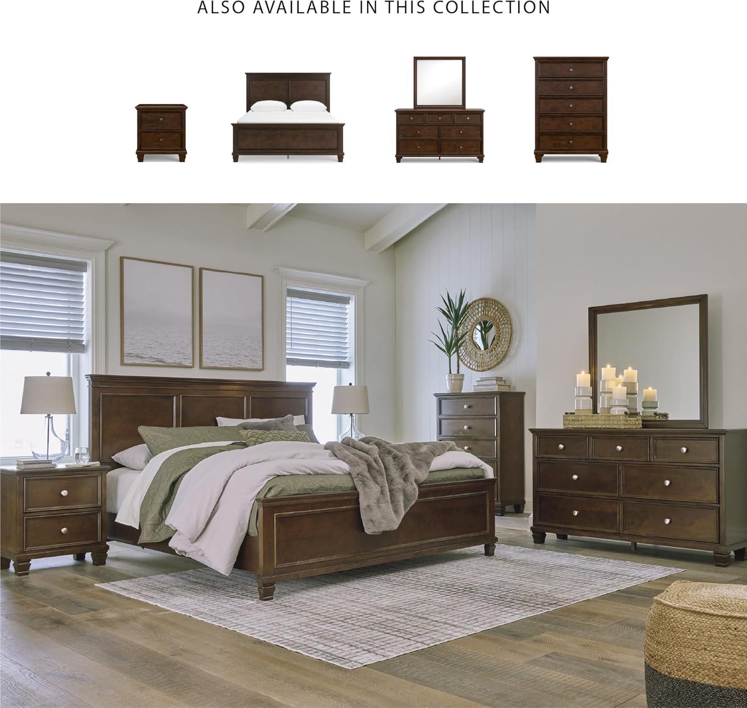 imageSignature Design by Ashley Lanolee Farmhouse Panel Storage Bed Foundation or Box Spring Not Needed King BlackBrown